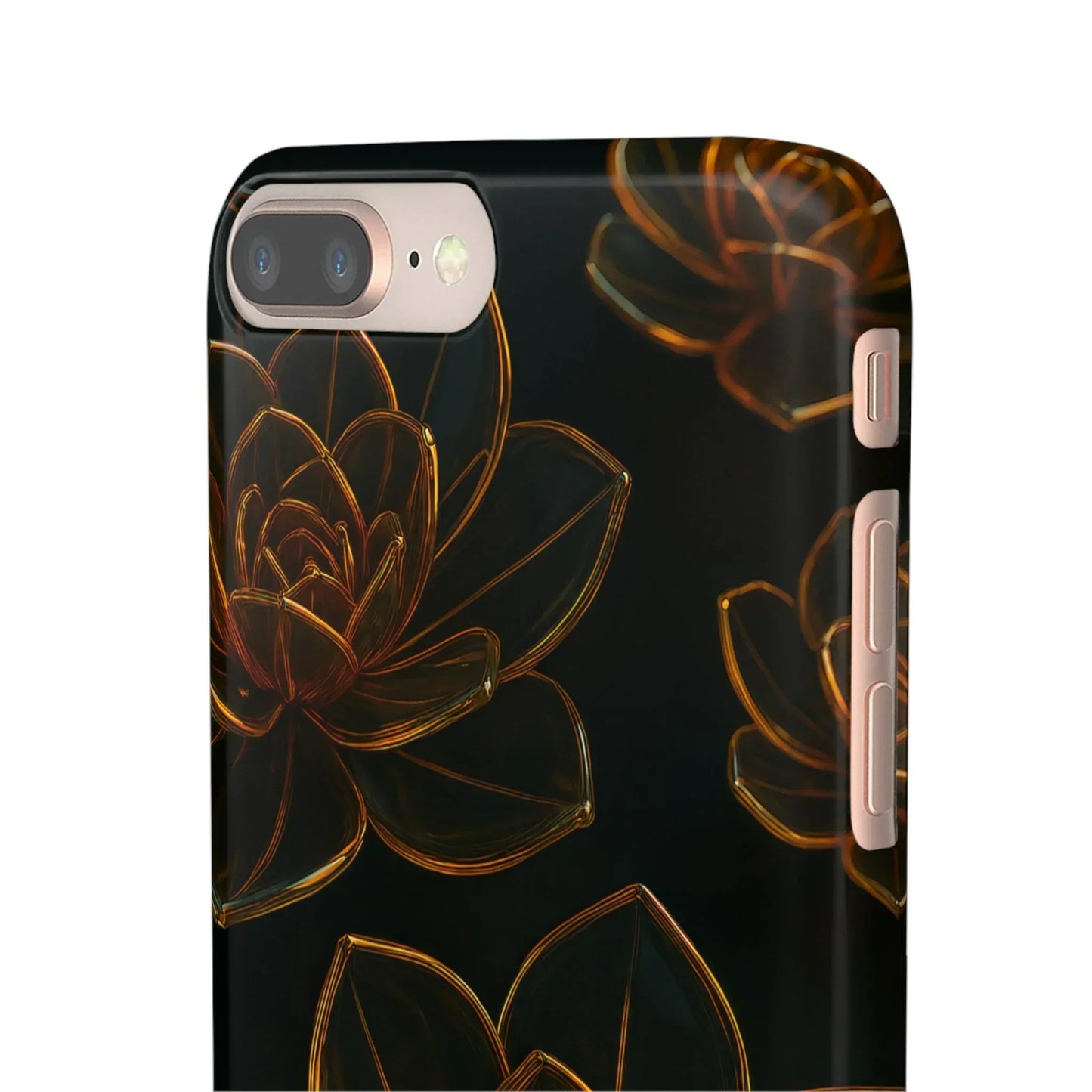Glass Flower Phone Case for iPhone 7-16 and Galaxy S10-S24 Models