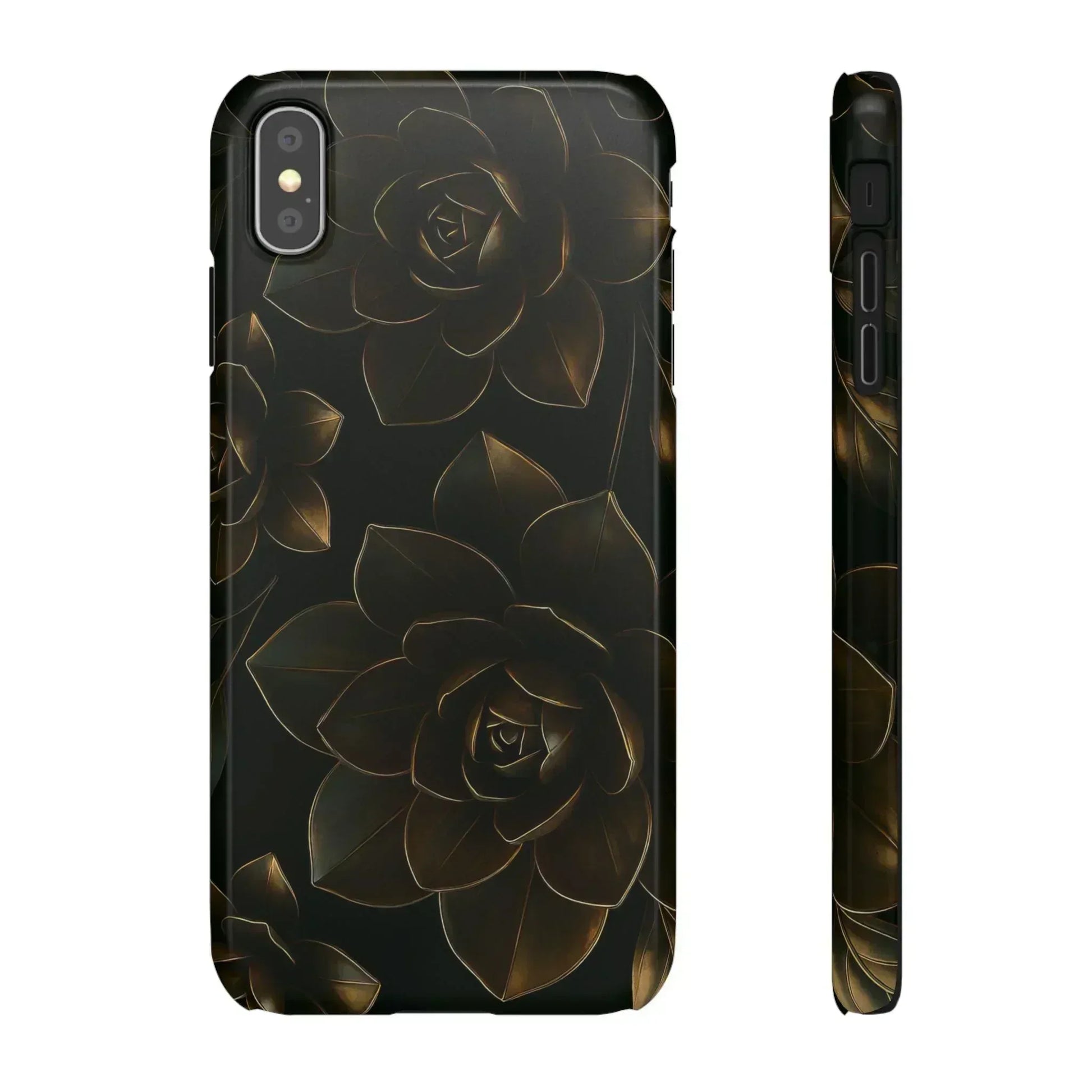 Metal Flower Phone Case for iPhone 8-16 and Galaxy S20-S24 - KARARMDESIGN