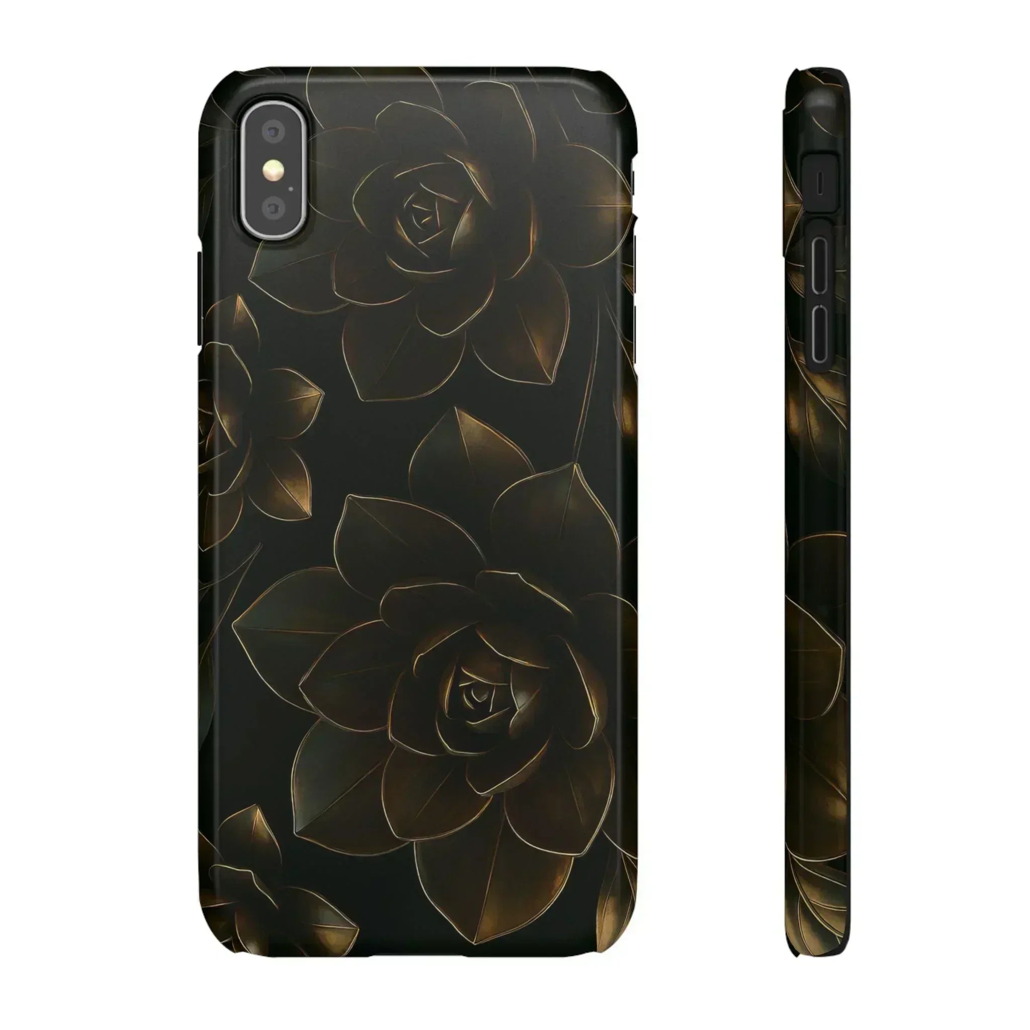 Metal Flower Phone Case for iPhone 8-16 and Galaxy S20-S24 - KARARMDESIGN