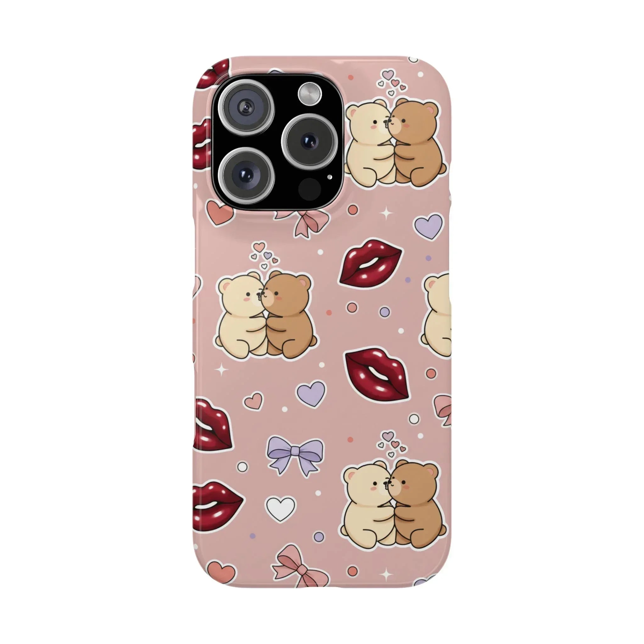 Bear Hug Bliss Phone Case for iPhone 11-17 - KARARMDESIGN