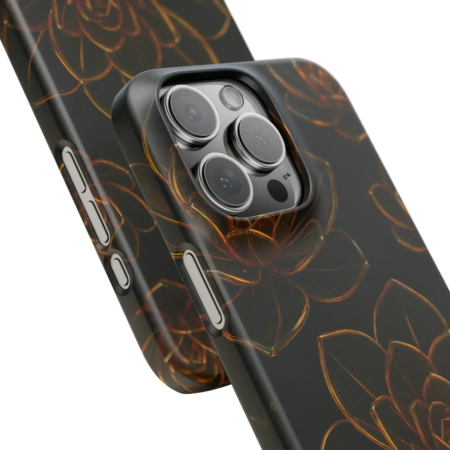Glass Flower Phone Case for iPhone 7-16 and Galaxy S10-S24 Models