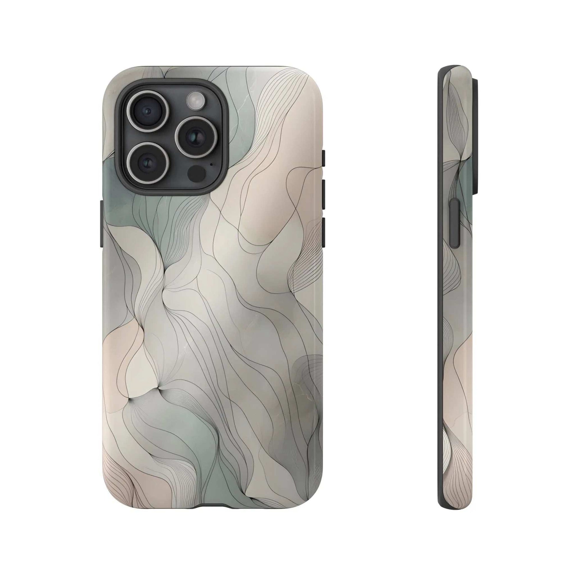 Pastel Wave Phone Case – Minimalist Design for iPhone & Pixel - KARARMDESIGN