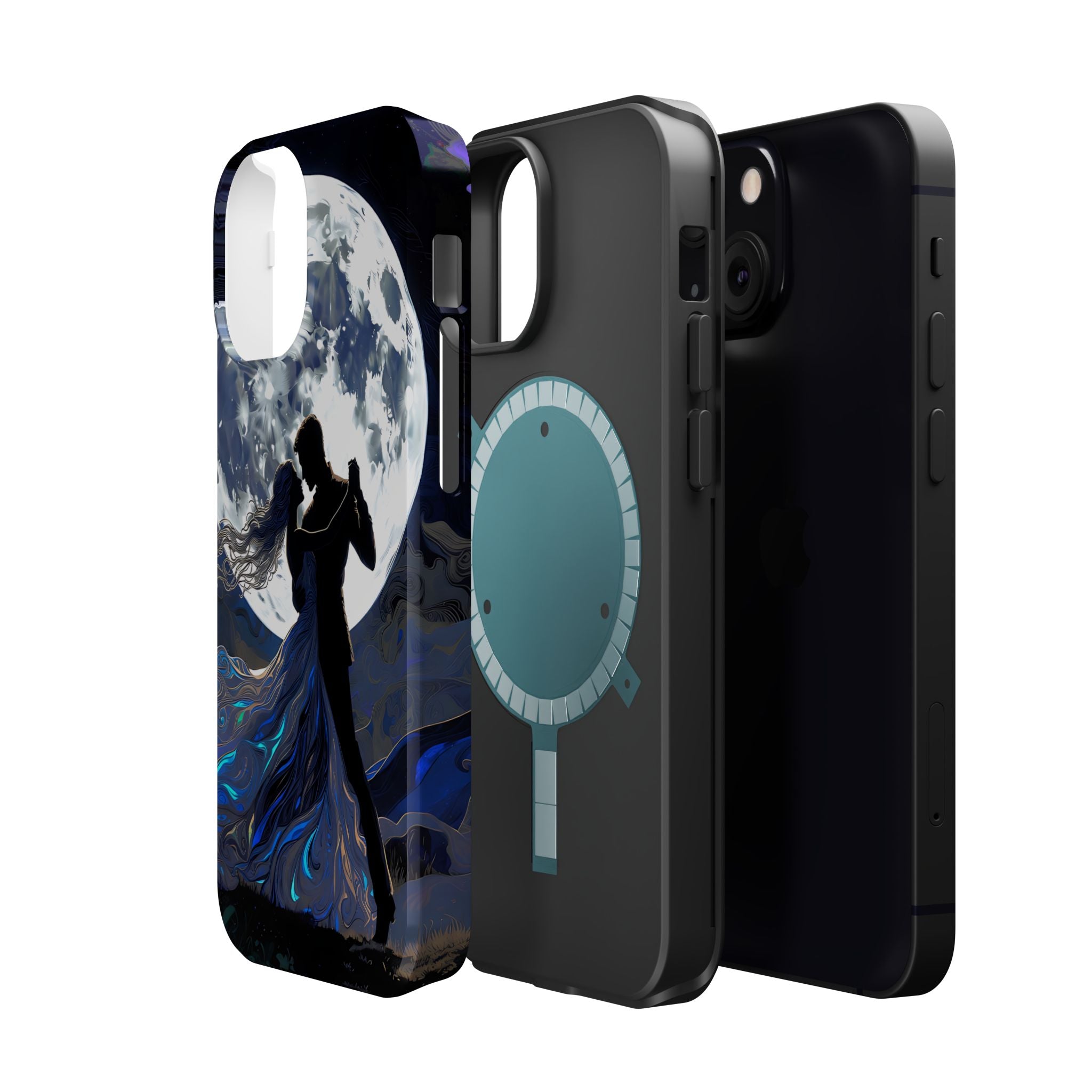 Romantic Moonlight Dance Magnetic Phone Case – iPhone 15–17 & Samsung Galaxy S26