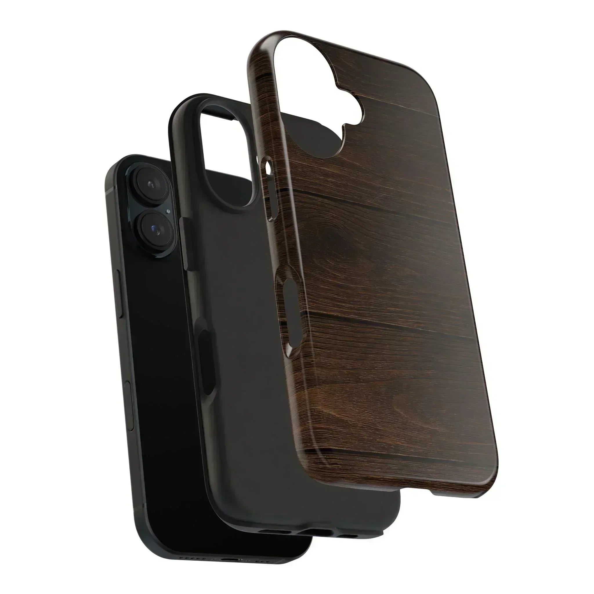 Dark Wood Grain Phone Case for iPhone and Galaxy - KARARMDESIGN