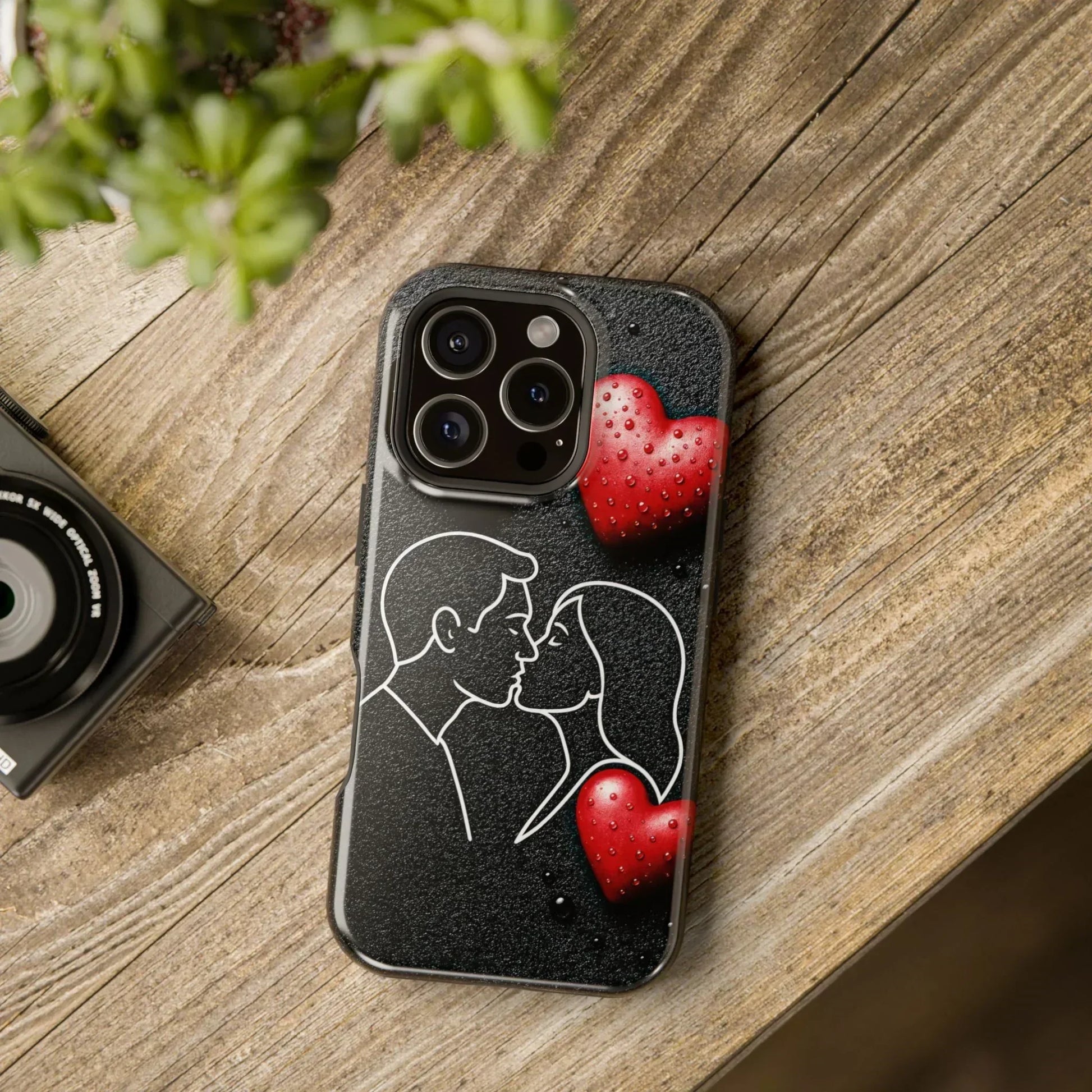 Midnight Kiss Phone Case for iPhone 13-16 Models - KarArmDesign