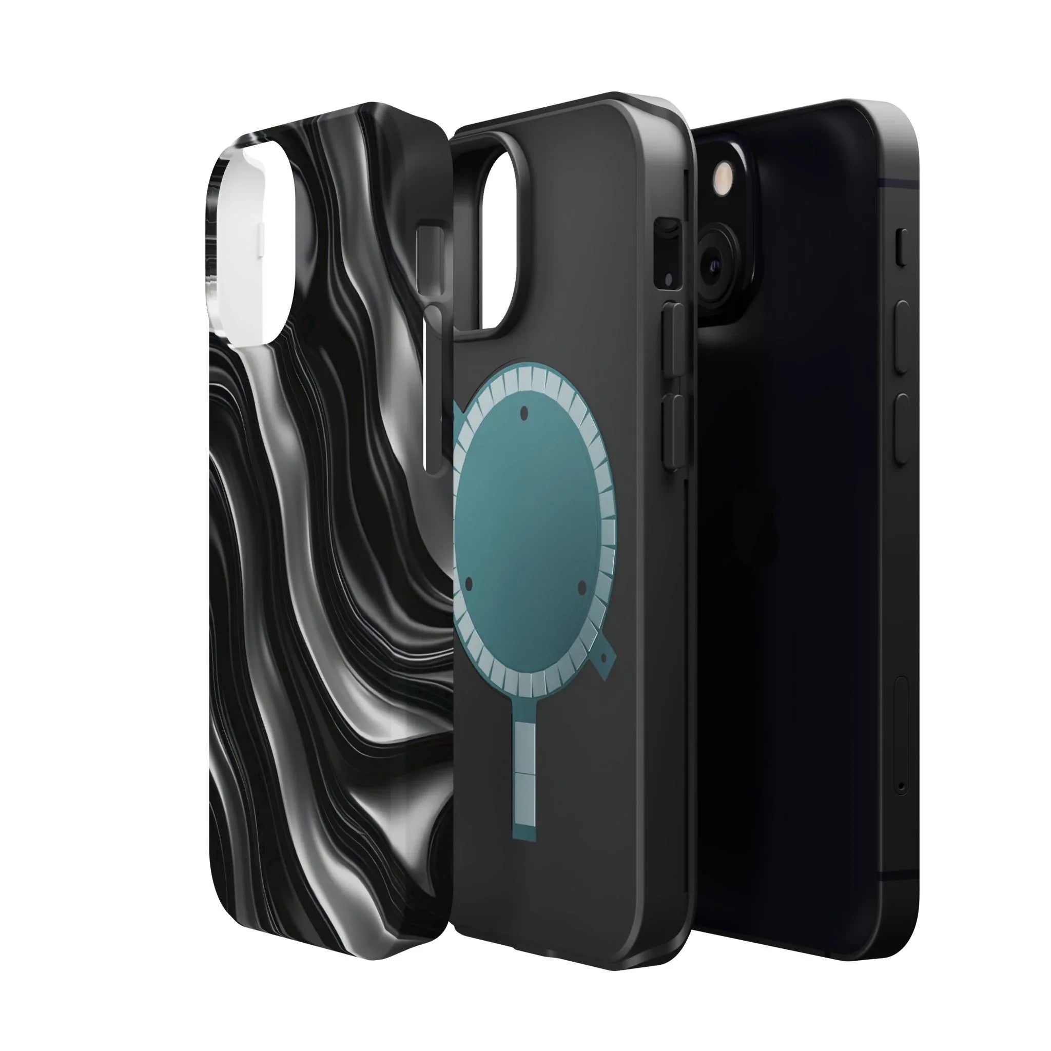 Wavy Illusion Marble Phone Case for iPhone 13-17 - KARARMDESIGN