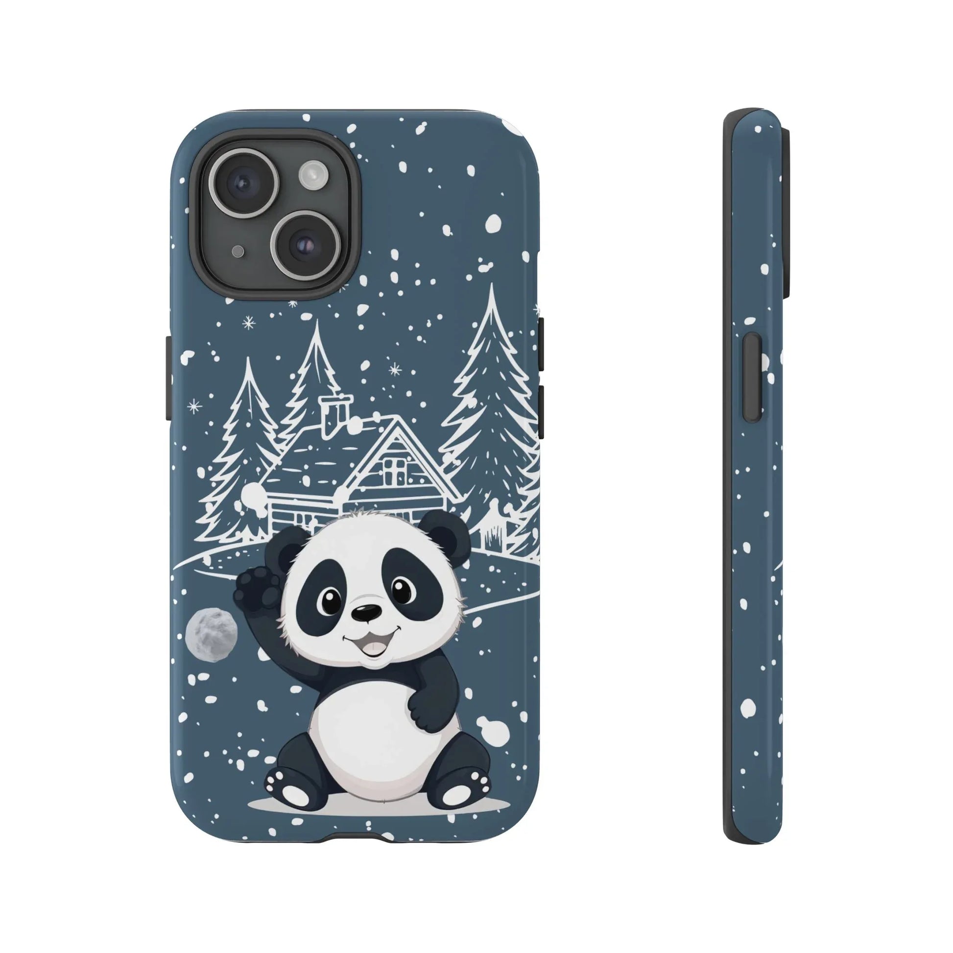 Cute Panda in a Winter Wonderland Phone Case for iPhone 8-17 - KARARMDESIGN