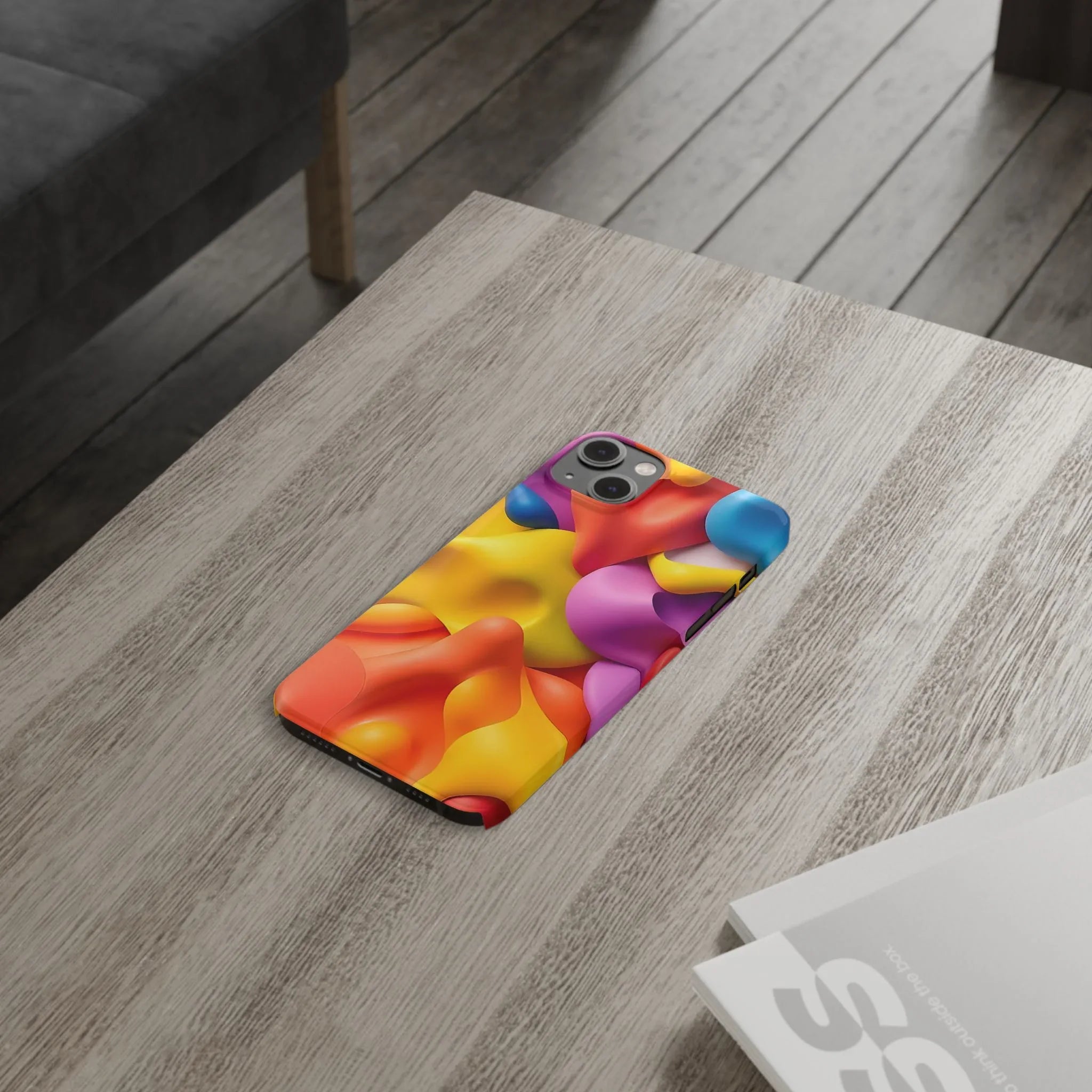 Vibrant Abstract Color Phone Case for iPhone 11-16 - KARARMDESIGN