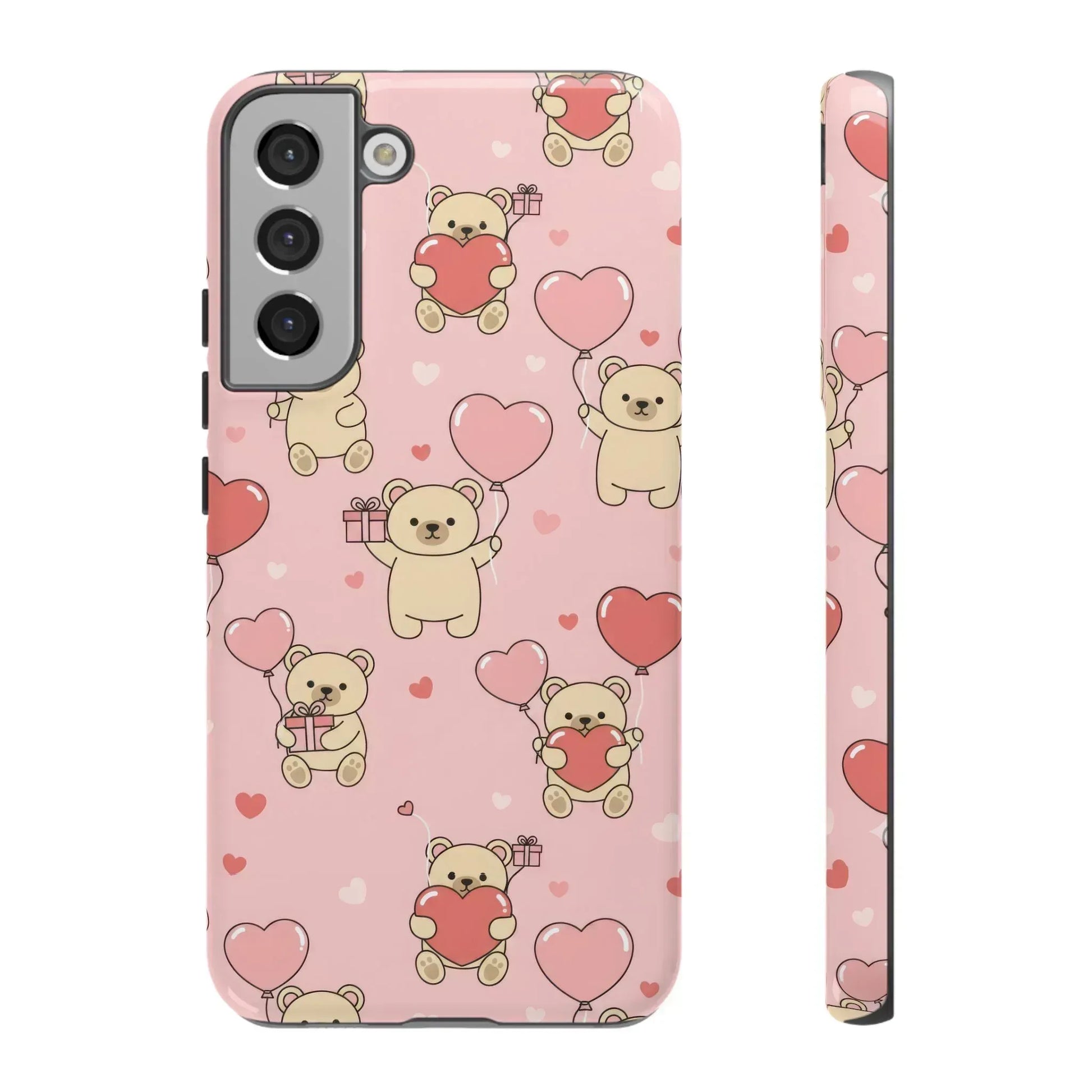Teddy's Valentine Parade Phone Case for iPhone 11-17 and Galaxy S21-S25 - KARARMDESIGN