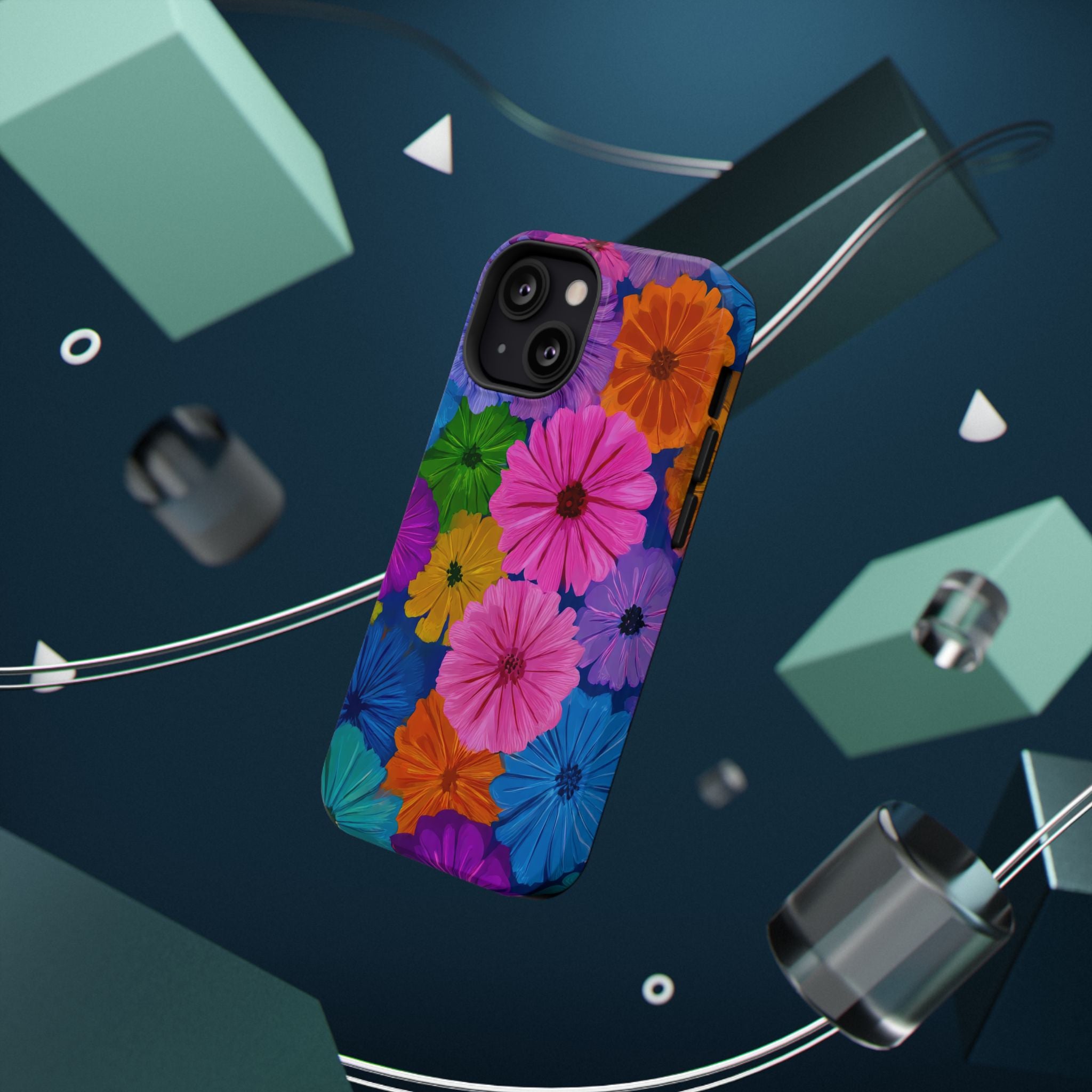 Bloom Pattern Phone Case for iPhone 11-17 and Galaxy S21-S22 Models - KARARMDESIGN