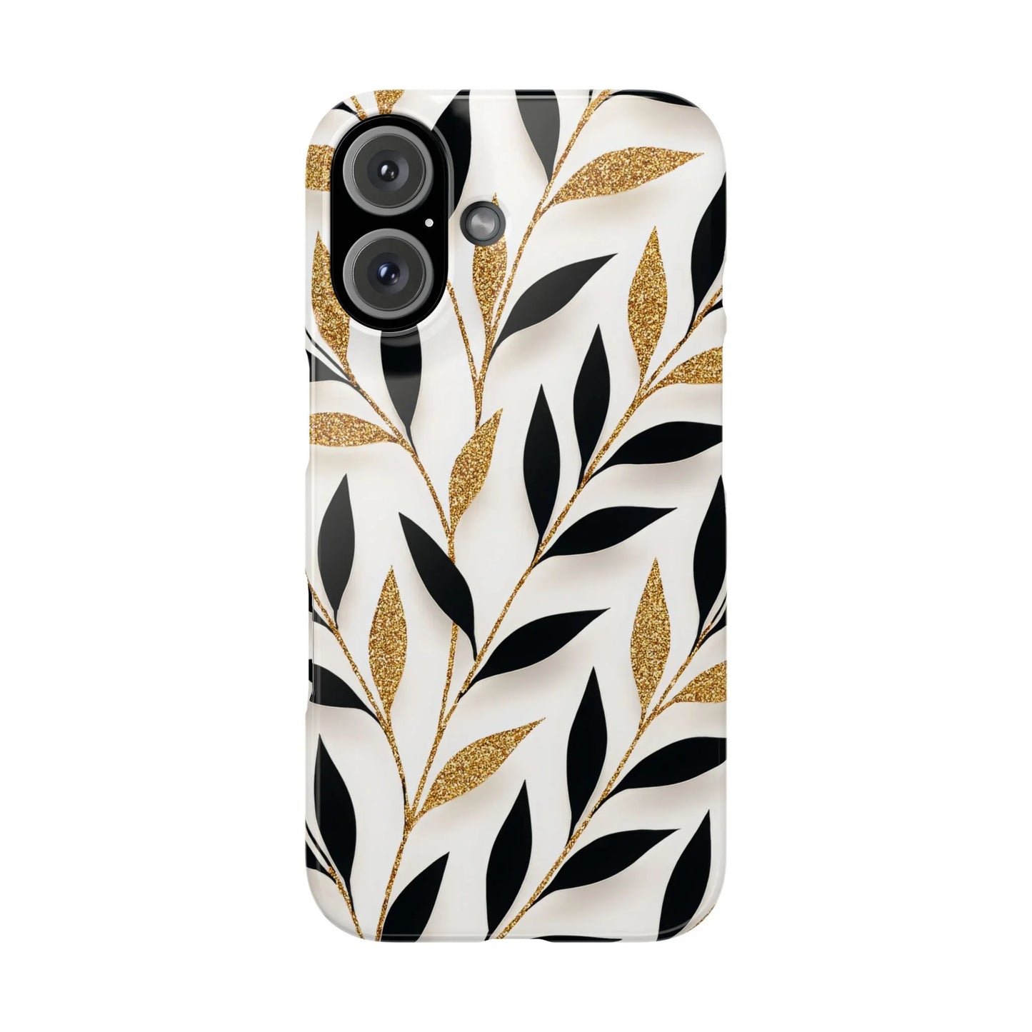 Botanical Gold Leaf Phone Case for iPhone 7-16 Models - KarArmDesign