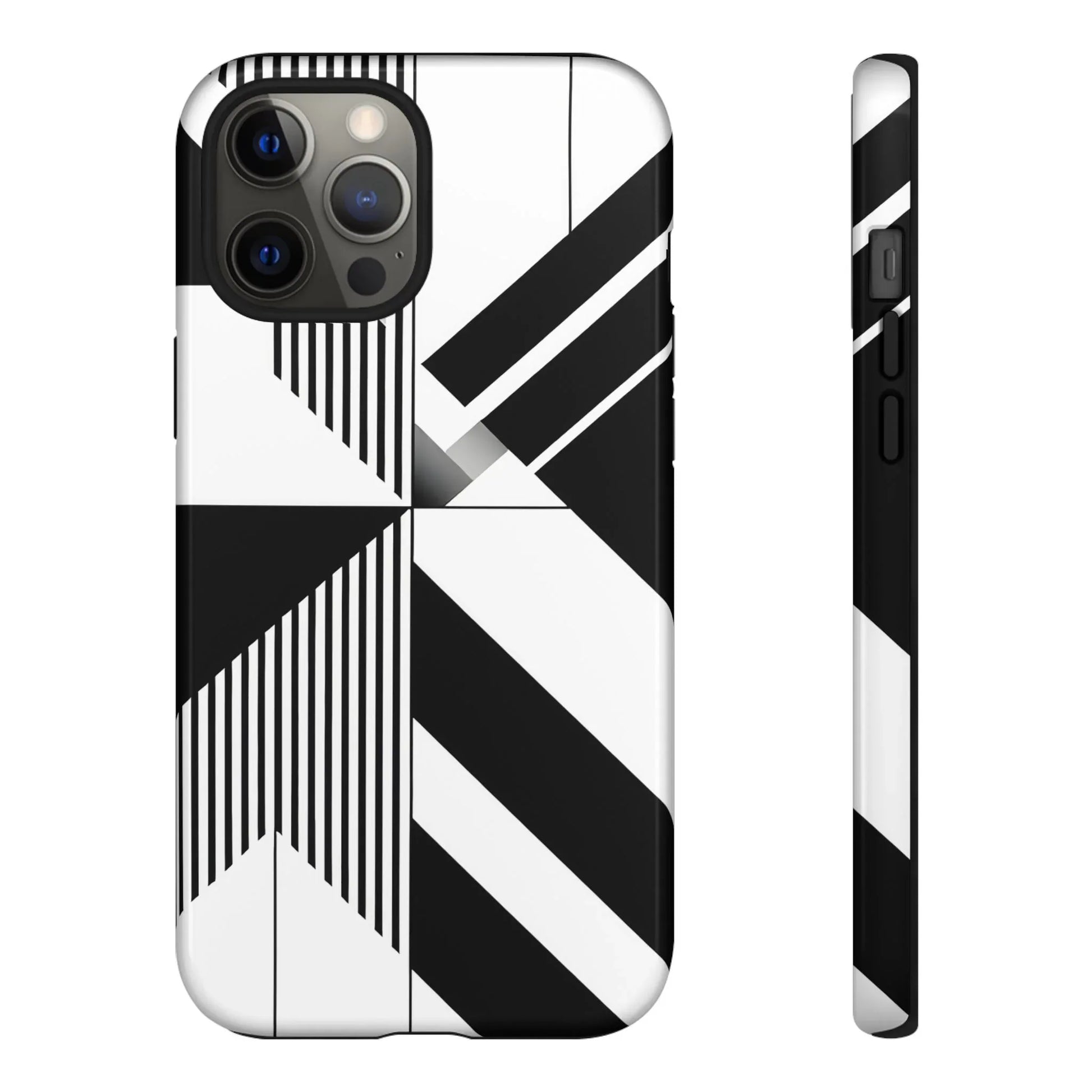 Monochrome Tough Phone Case for iPhone 11-16 and Galaxy S20–S25 - KARARMDESIGN