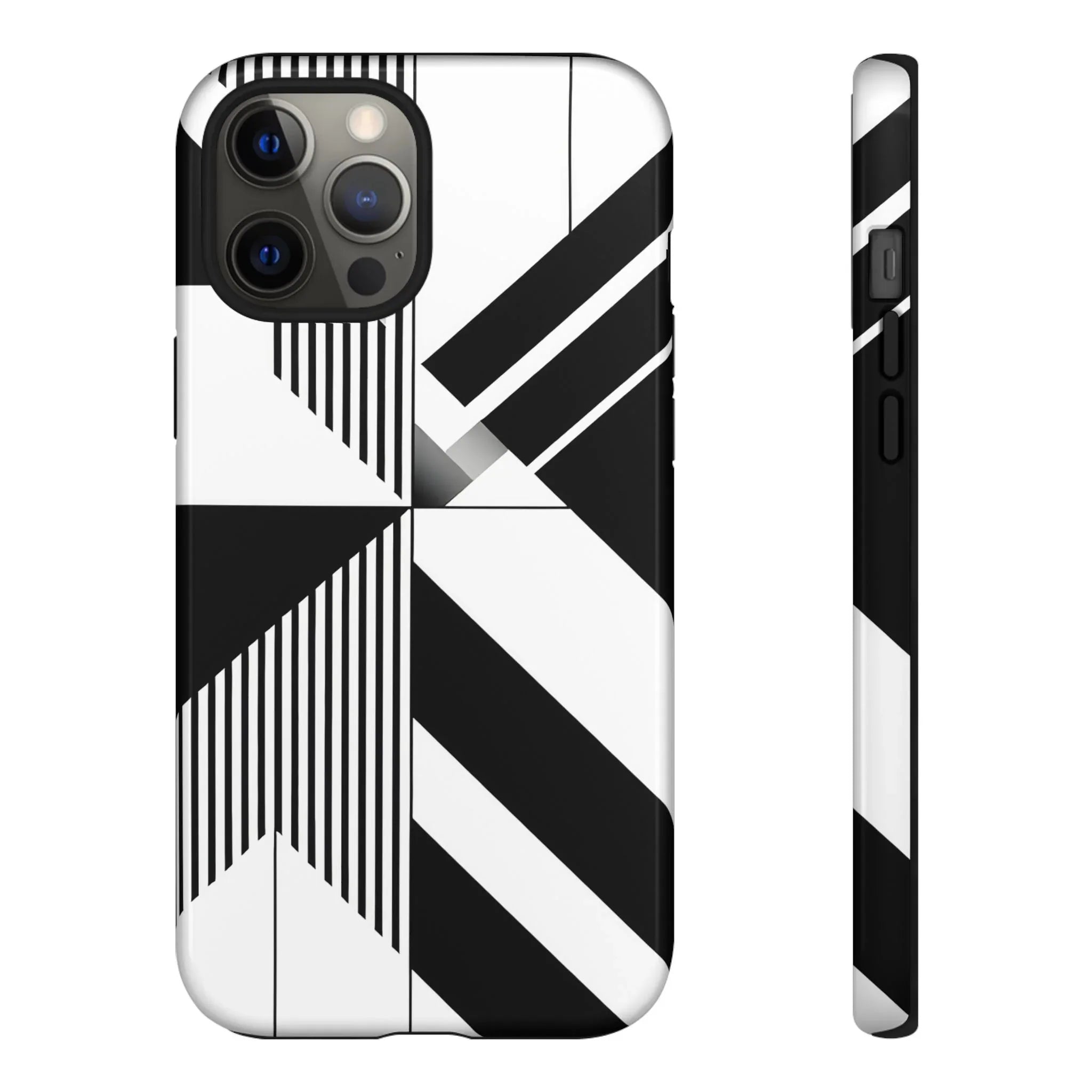 Monochrome Tough Phone Case for iPhone 11-16 and Galaxy S20–S25 - KARARMDESIGN