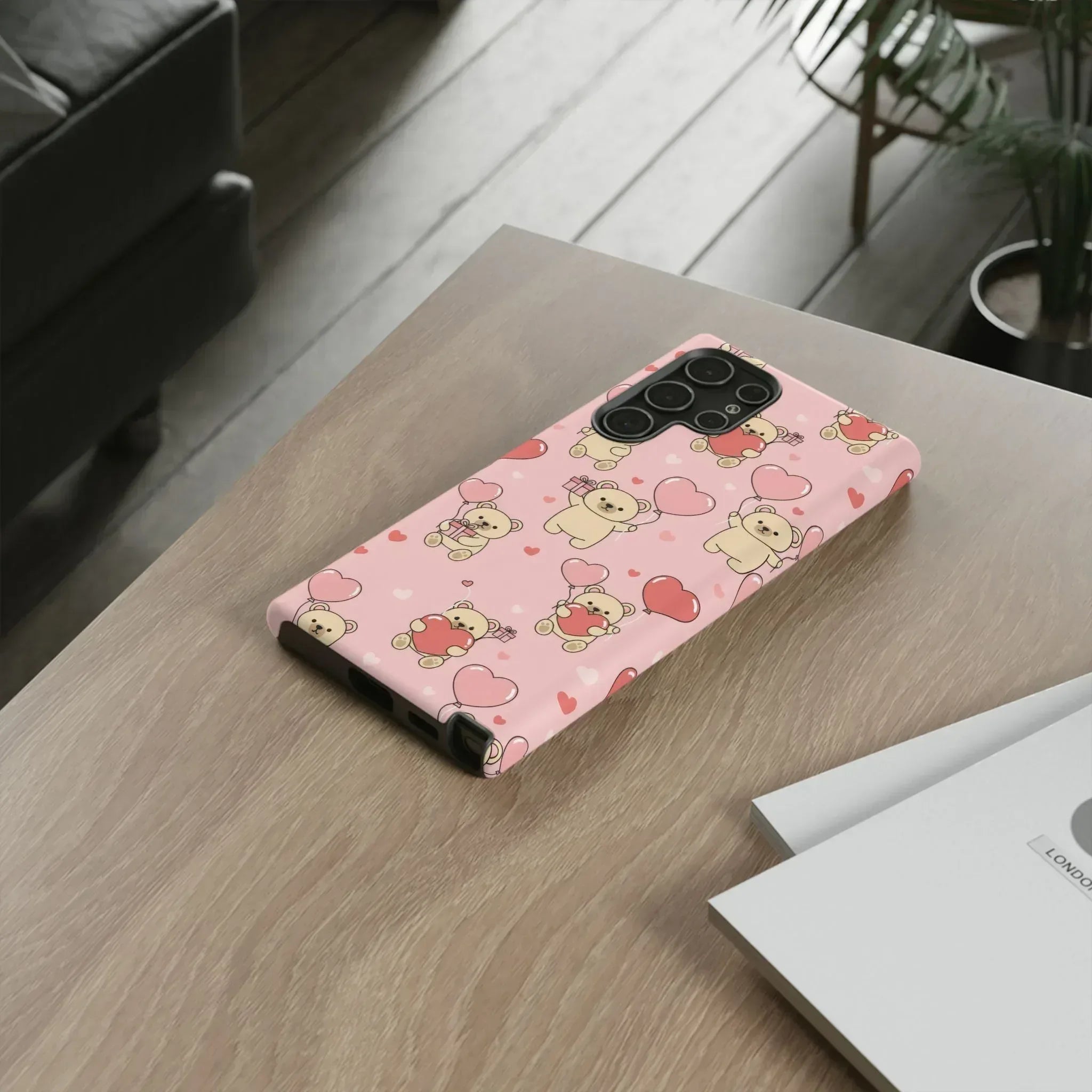 Teddy's Valentine Parade Phone Case for iPhone 11-17 and Galaxy S21-S25 - KARARMDESIGN