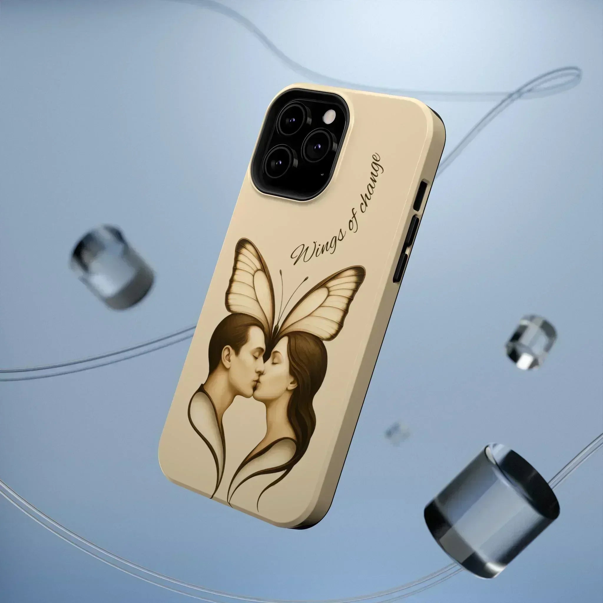 Romantic Butterfly Couple Phone Case for iPhone 12-16 and Galaxy S21-S22 - KARARMDESIGN