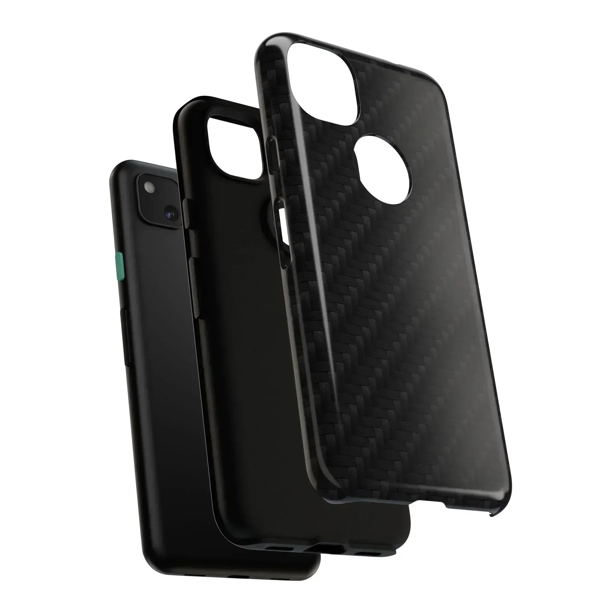 Black Carbon Phone Case for iPhone 8-16 and Google Pixel up to 9 - KARARMDESIGN