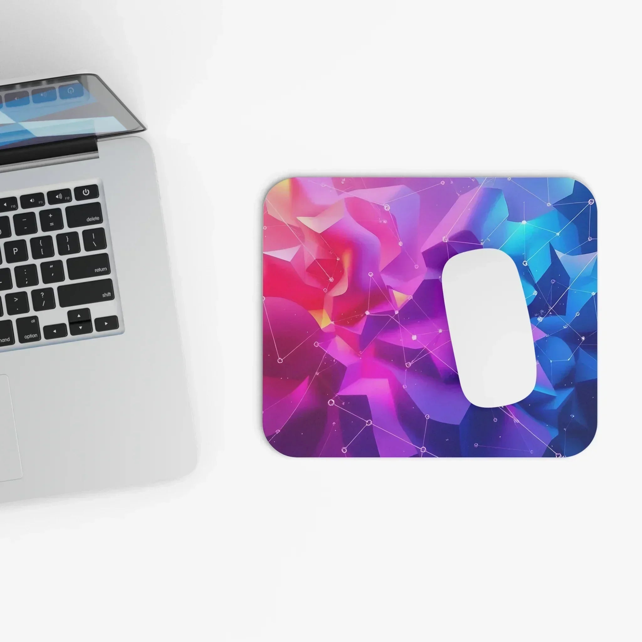 Neon Geometric Rectangle Mouse Pad - KARARMDESIGN