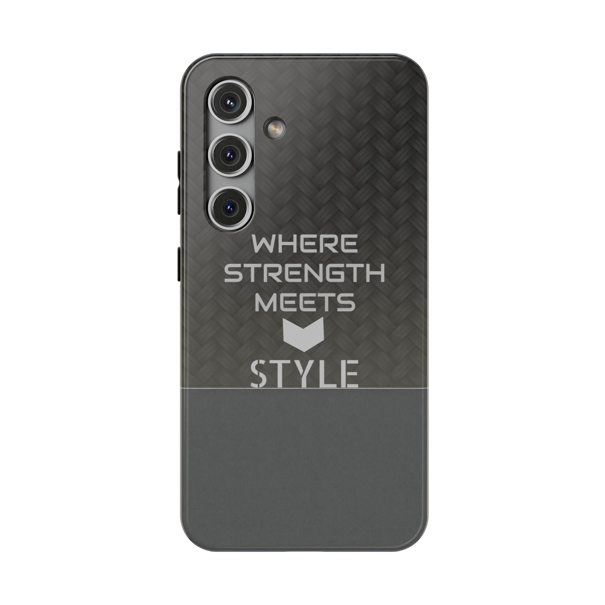 Gray Carbon Phone Case for iPhone 12-16 and Galaxy S21-S22