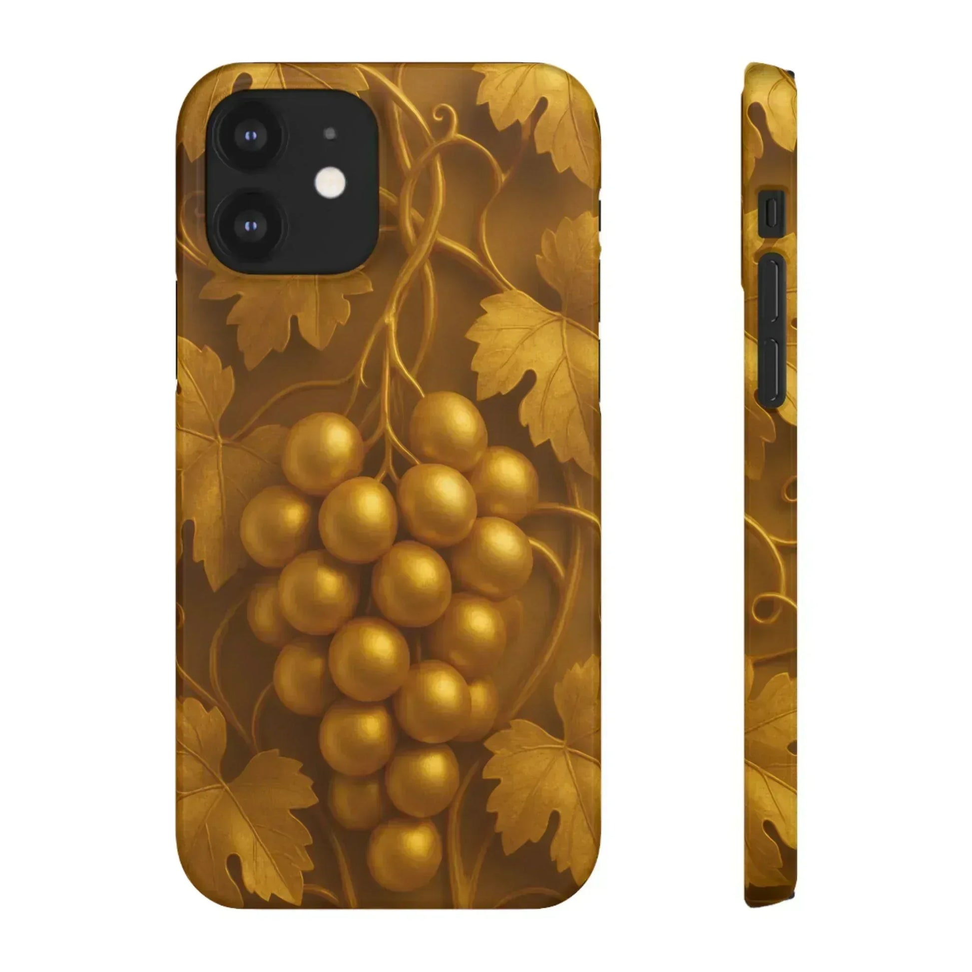 Golden Grapes Phone Case for iPhone 8–16 - KARARMDESIGN