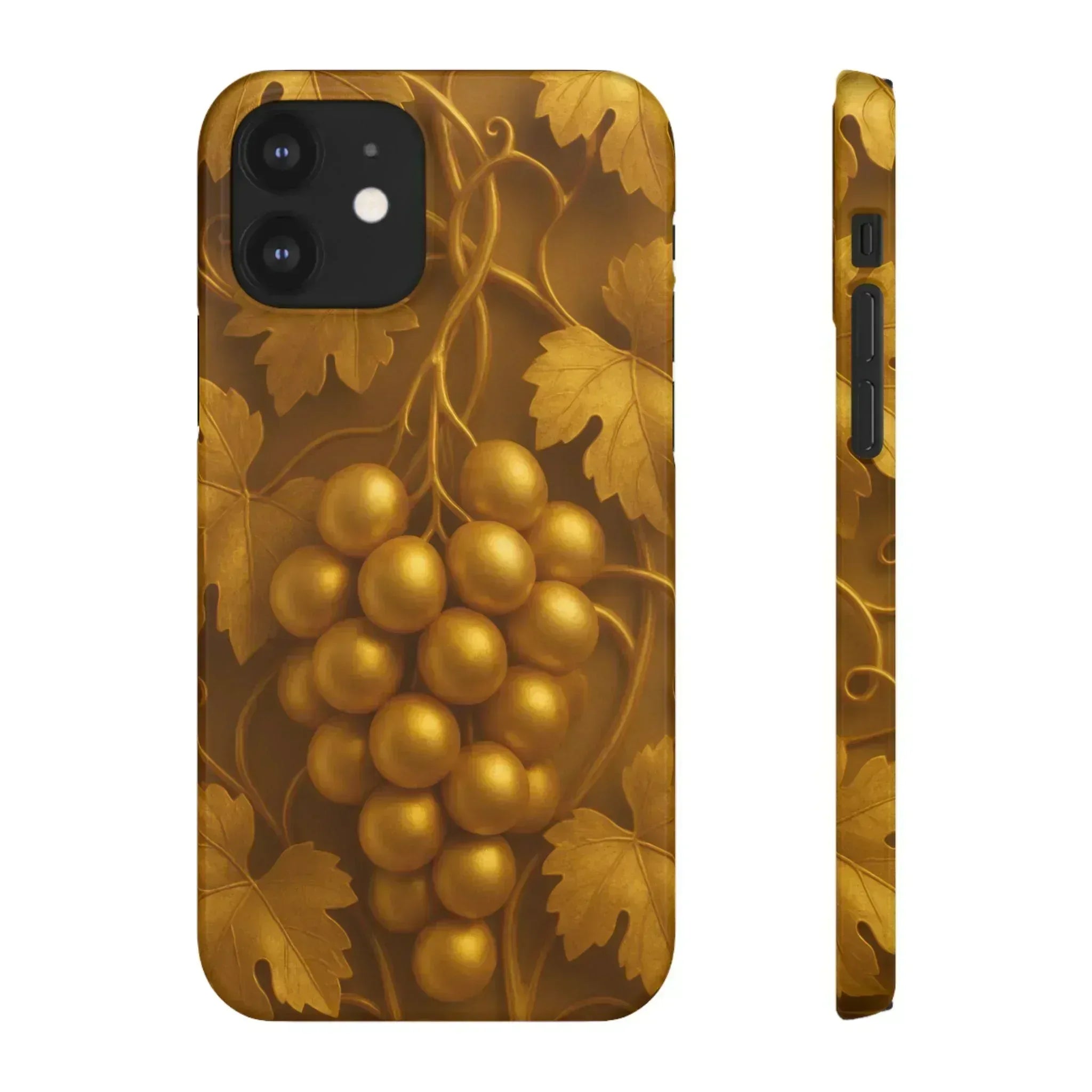 Golden Grapes Phone Case for iPhone 8–16 - KARARMDESIGN
