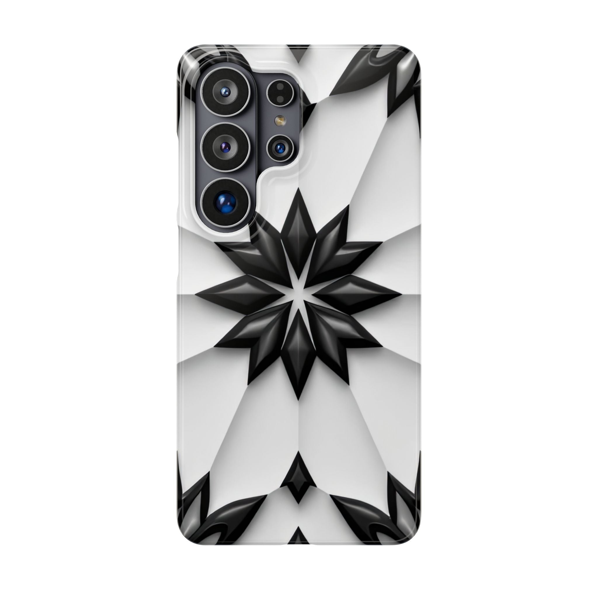 Black & White Geometric Snap Case for iPhone & Samsung Galaxy