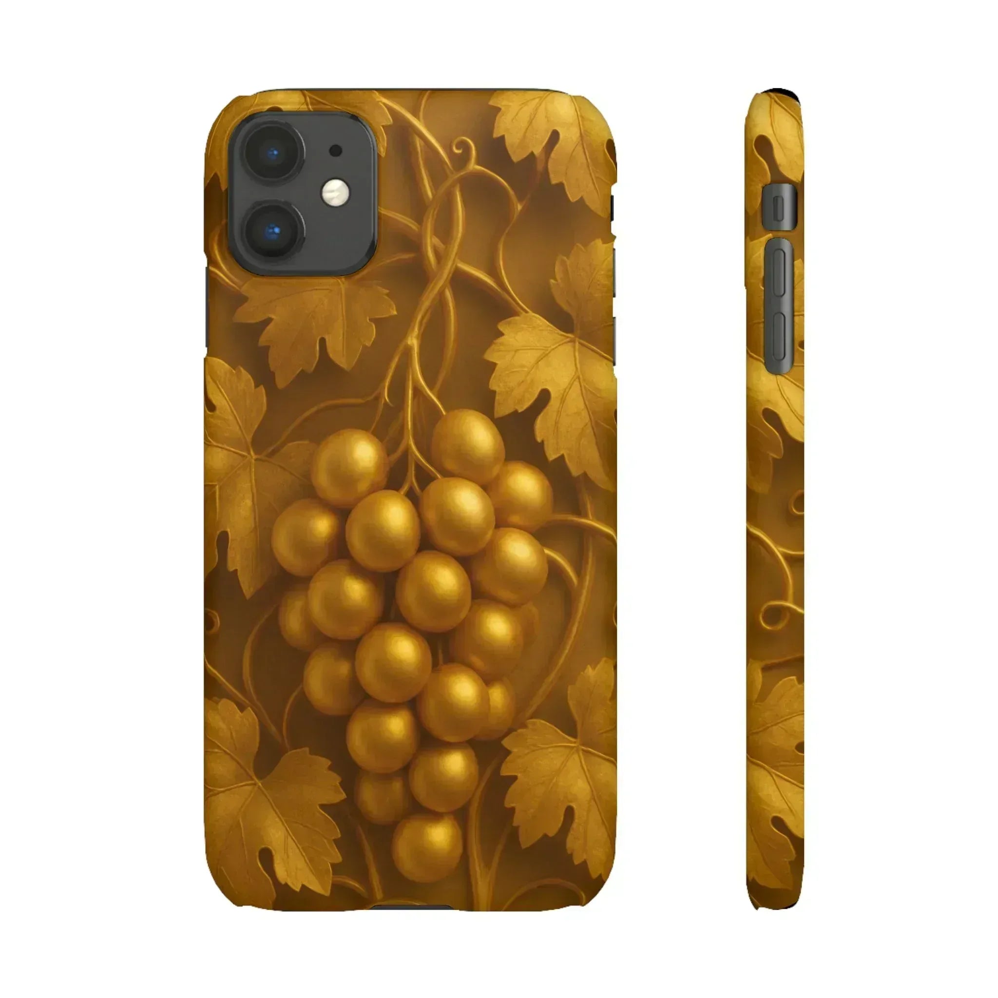 Golden Grapes Phone Case for iPhone 8–16 - KARARMDESIGN