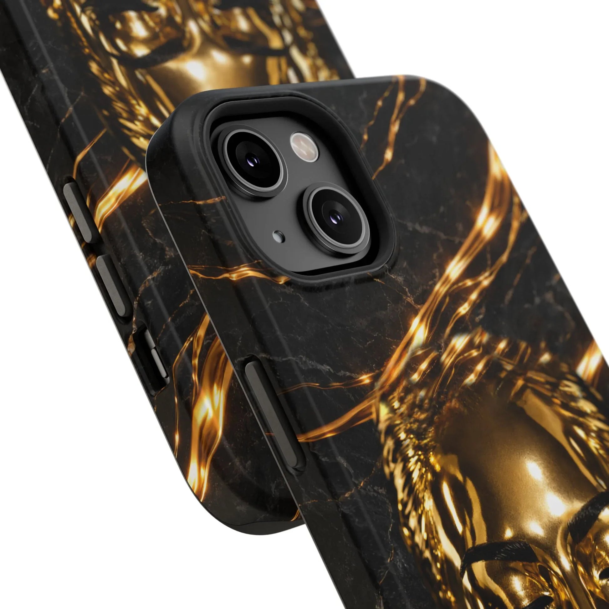 Luxury Gold Portrait Phone Case for iPhone 11-17 and Galaxy S21-S25 - KARARMDESIGN