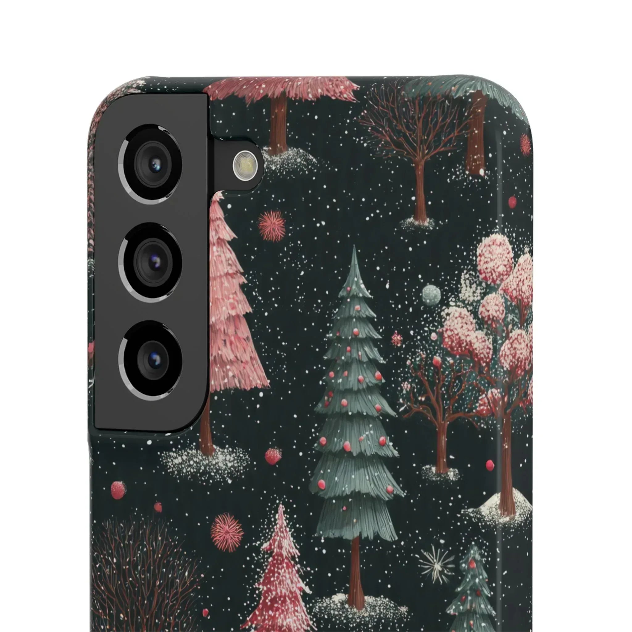 Winter Bloom Forest Phone Case for iPhone 11-17 and Galaxy S20-S25 - KARARMDESIGN
