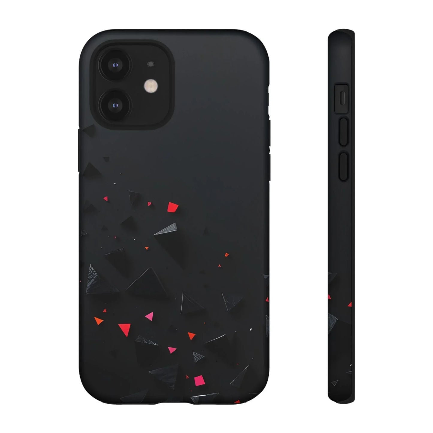 Black and Red Neon Phone Case for iPhone 8-16 and Pixel up to 9 Models - KarArmDesign