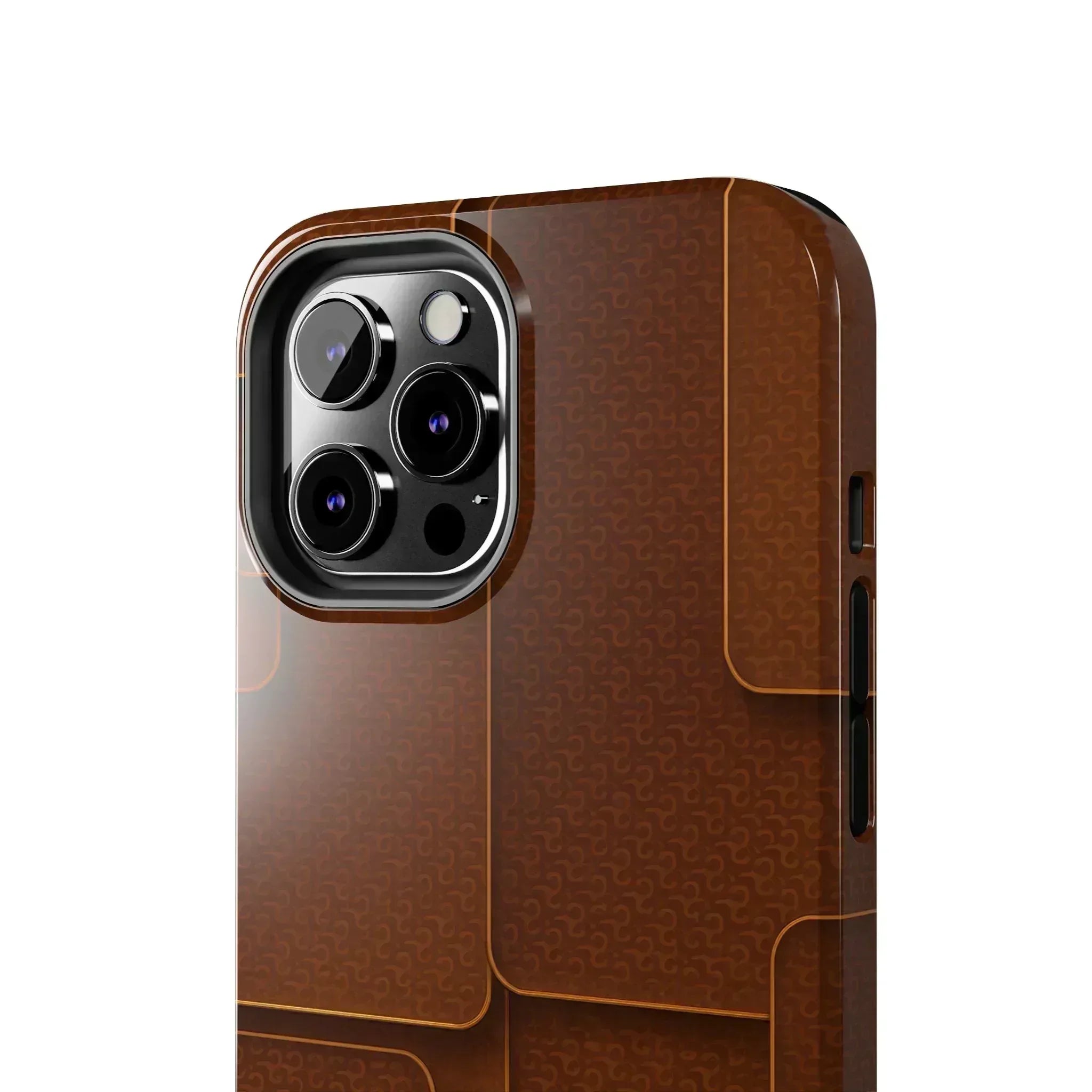 Textured Brown Phone Case for iPhone 7-16 and Samsung Galaxy S21-S24 - KARARMDESIGN