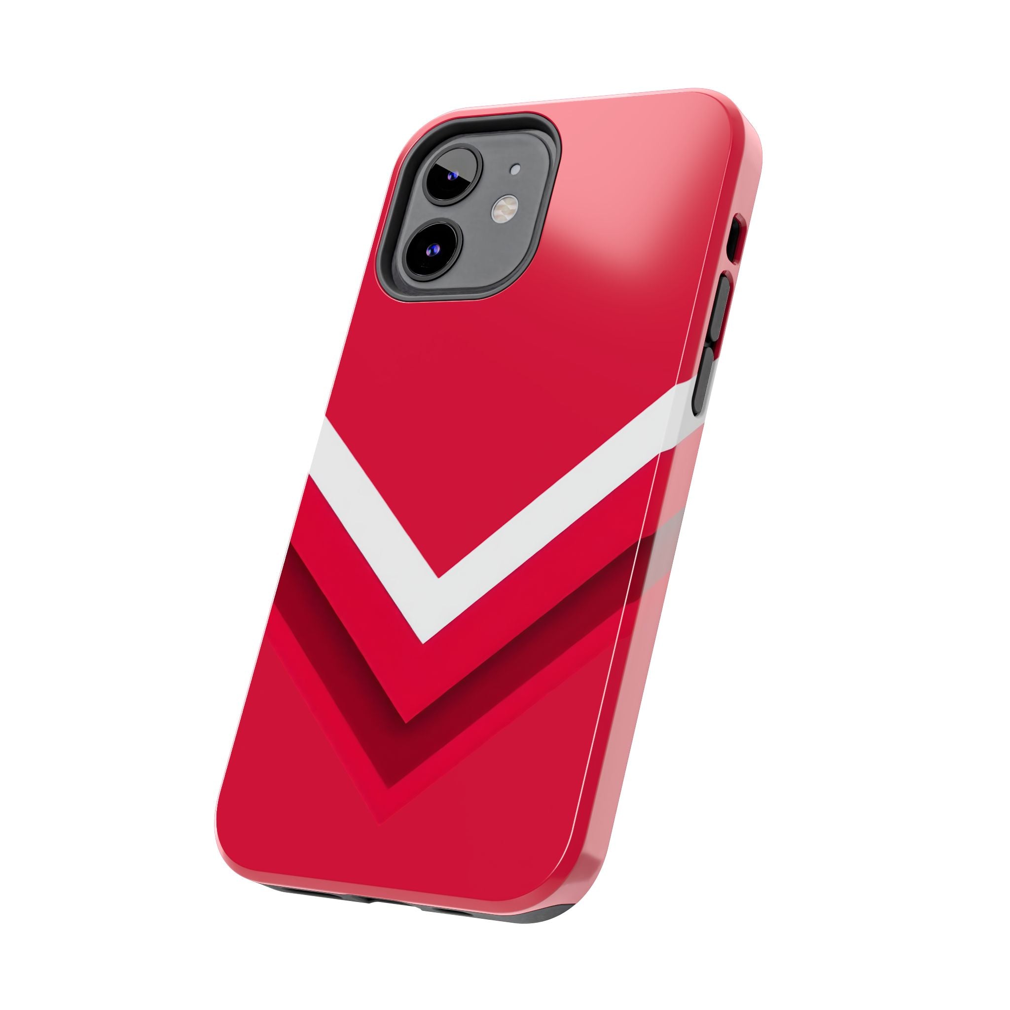 Red Chevron Armor Phone Case for iPhone 11–16 & Galaxy S21–S24