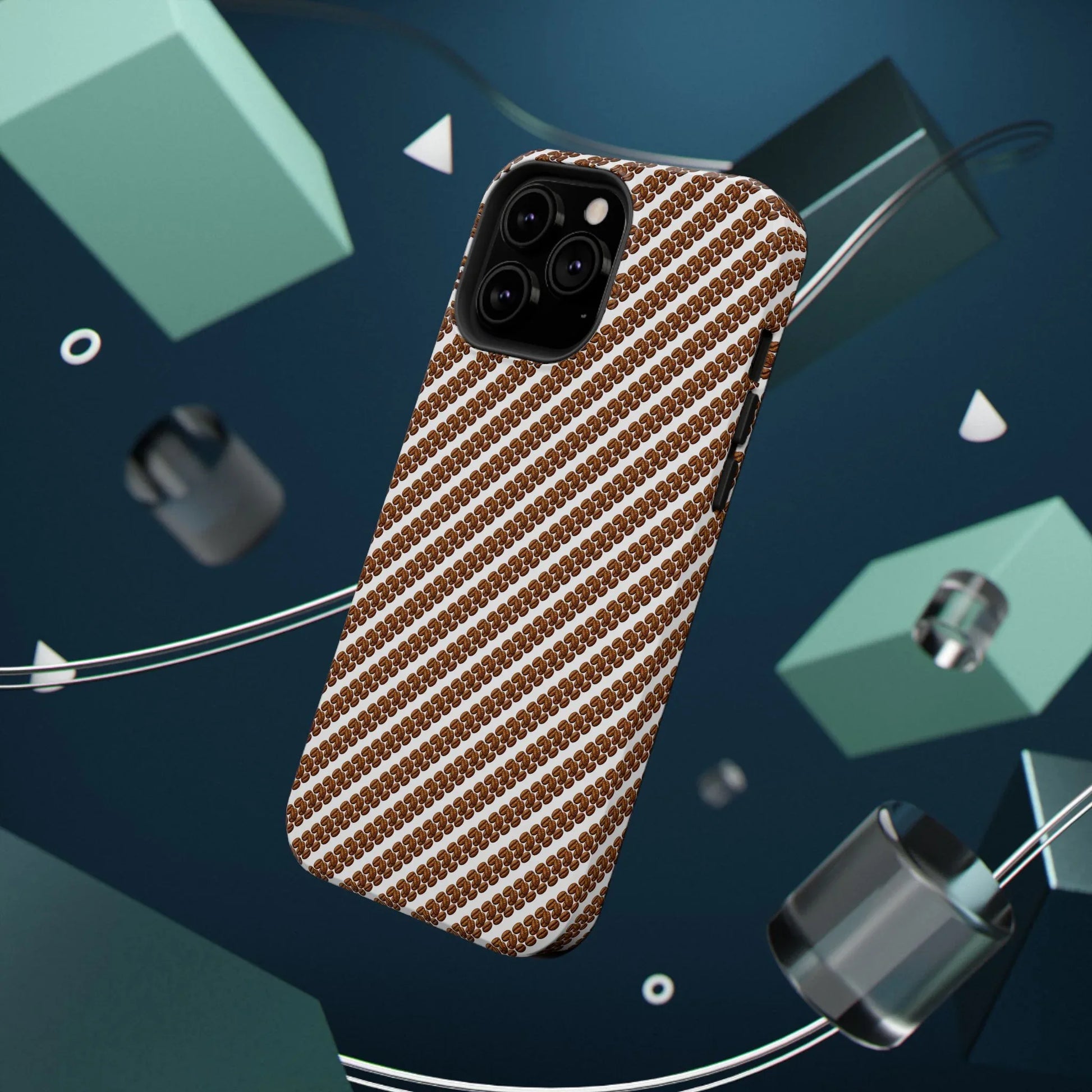 Stylish Coffee Pattern Phone Case for iPhone 11–17 and Galaxy S21–S22 - KARARMDESIGN