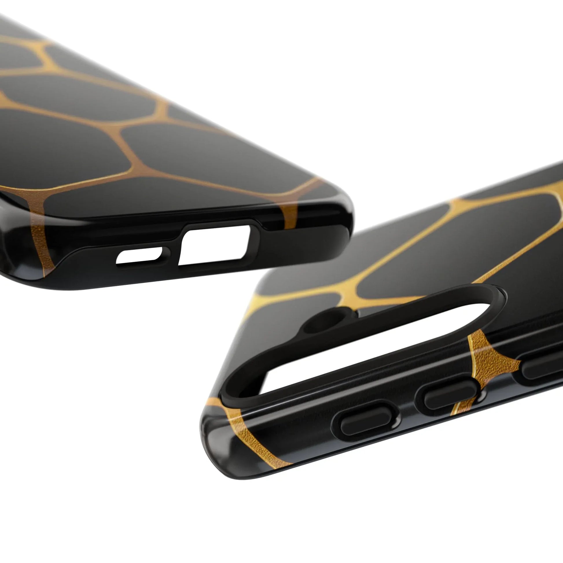 Golden Cellscape Phone Case for iPhone 8-17 and Galaxy S20-S25 - KARARMDESIGN