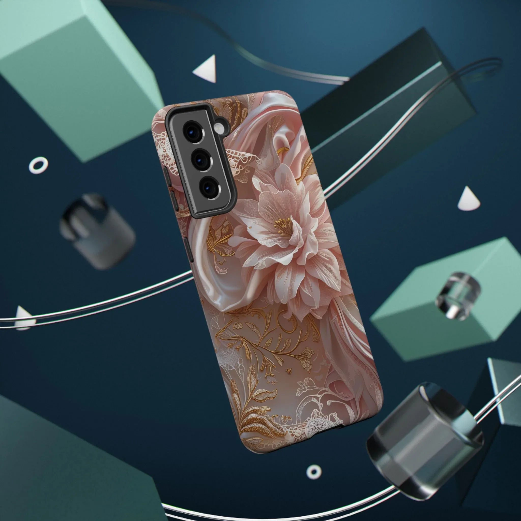 Elegant Floral Phone Case for iPhone 11-17 and Samsung Galaxy S21-S22 - KARARMDESIGN