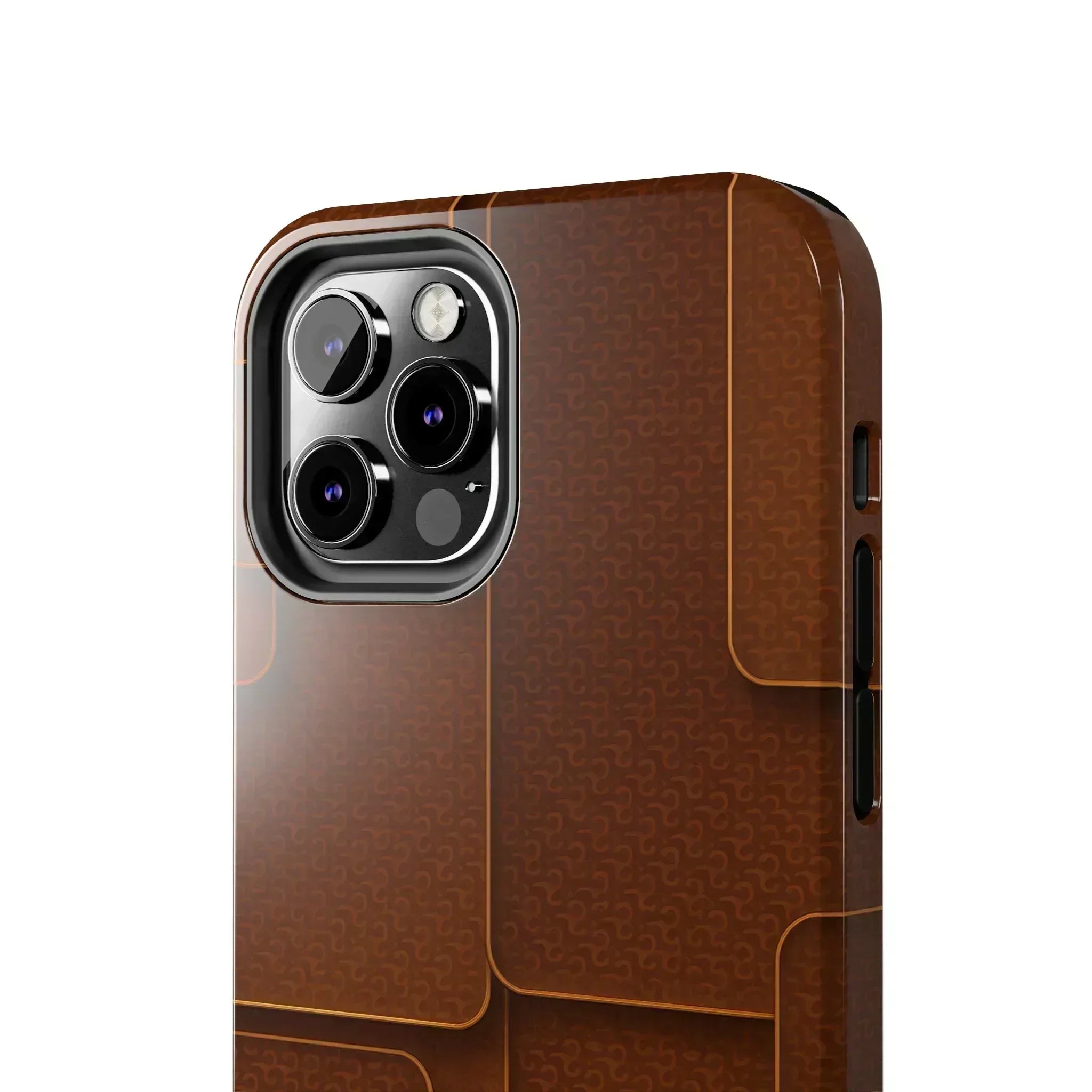 Textured Brown Phone Case for iPhone 7-16 and Samsung Galaxy S21-S24 - KARARMDESIGN