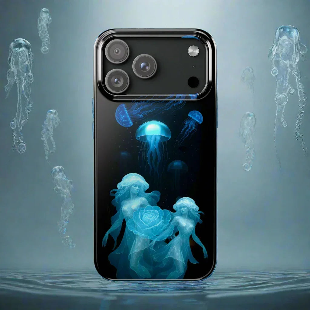 Jellyfish Rose Phone Case for iPhone 7-17 Models - KARARMDESIGN