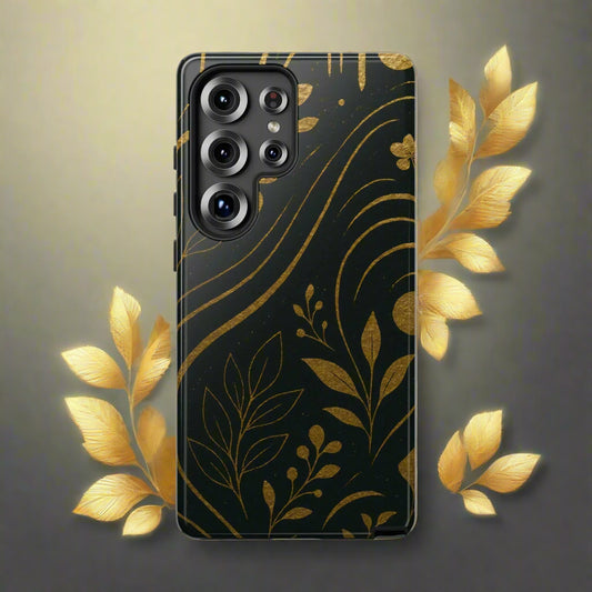 Foil Frenzy Abstract Gold Pattern Phone Case for Samsung Galaxy and Google Pixel - KarArmDesign