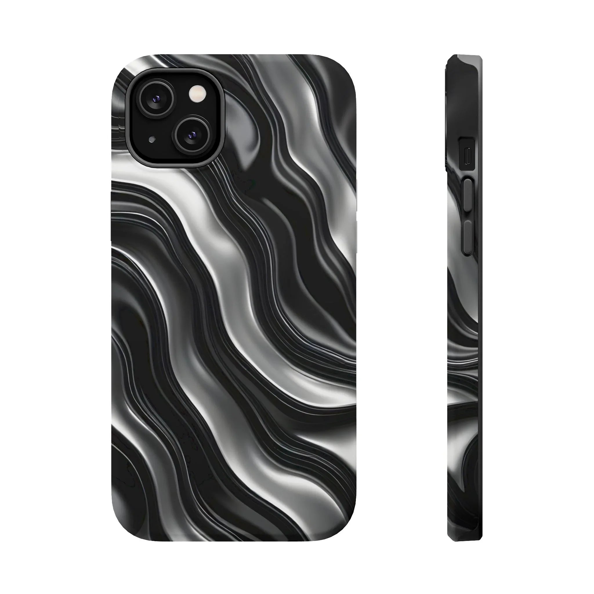 Wavy Illusion Marble Phone Case for iPhone 13-17 - KARARMDESIGN