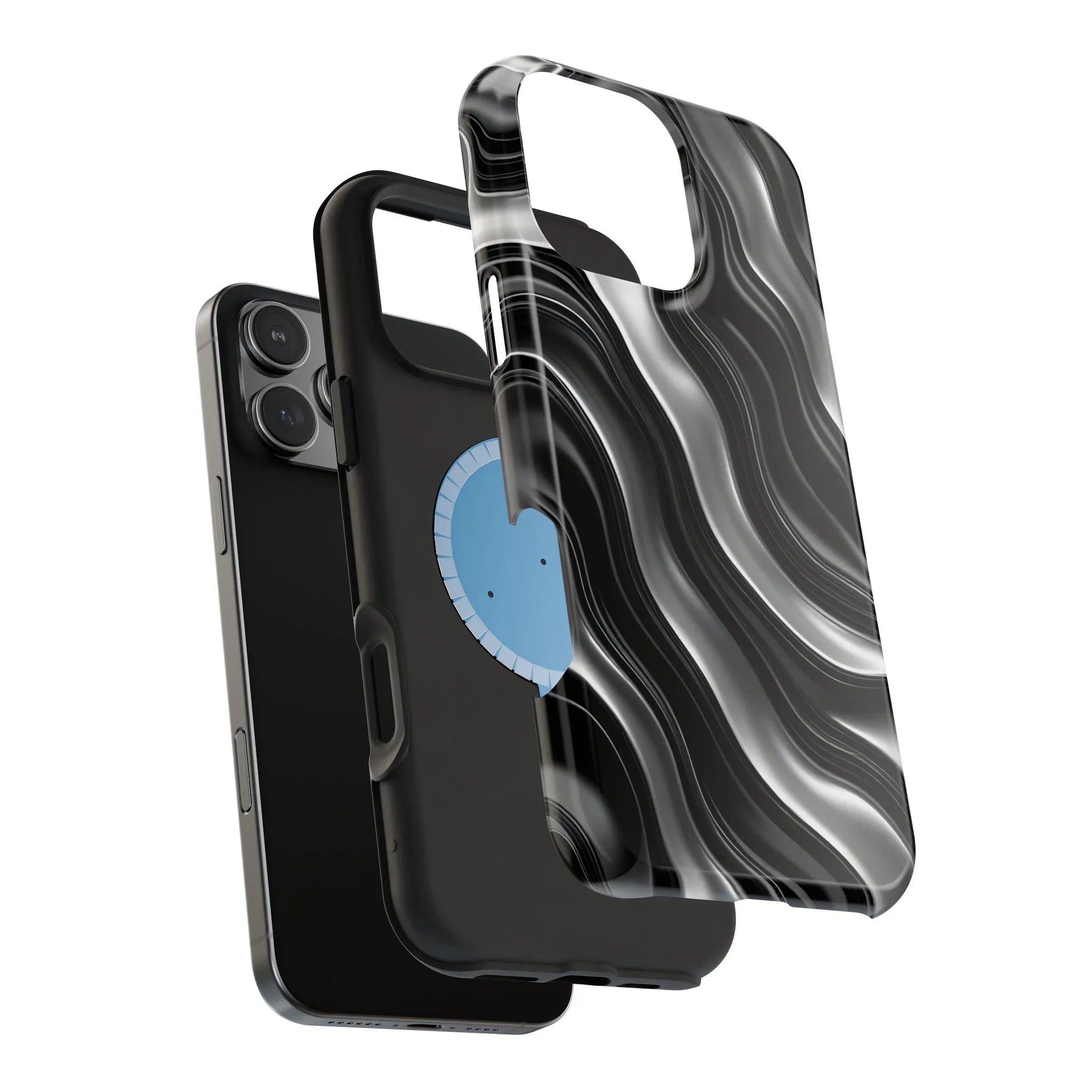 Wavy Illusion Marble Phone Case for iPhone 13-17 - KARARMDESIGN