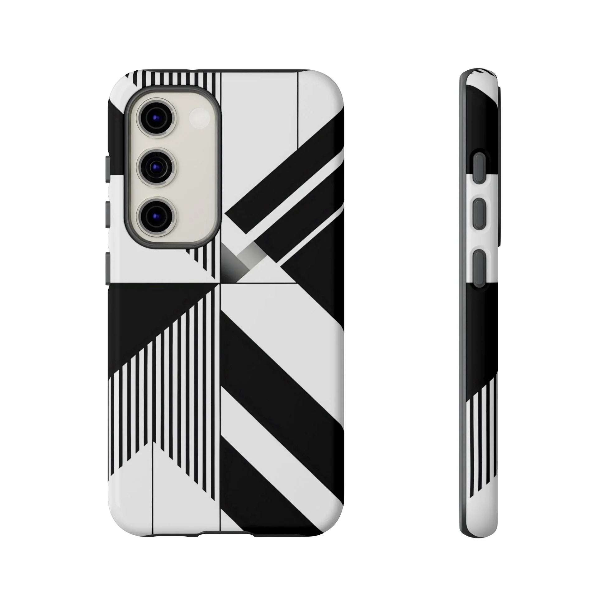 Monochrome Tough Phone Case for iPhone 11-16 and Galaxy S20–S25 - KARARMDESIGN