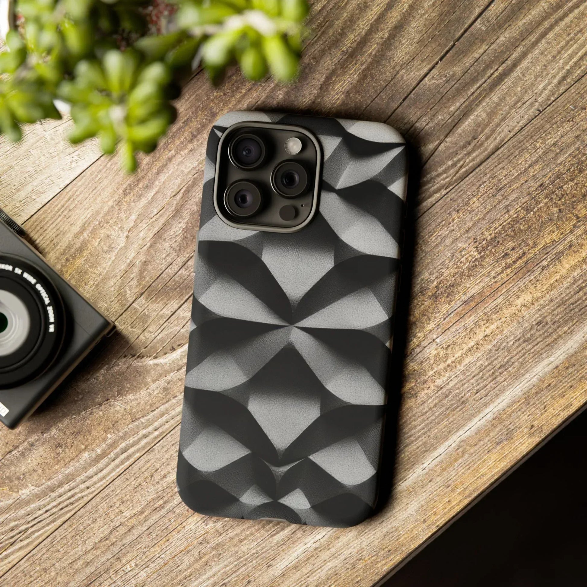 3D Geometric Phone Case for iPhone 8–17 - KARARMDESIGN