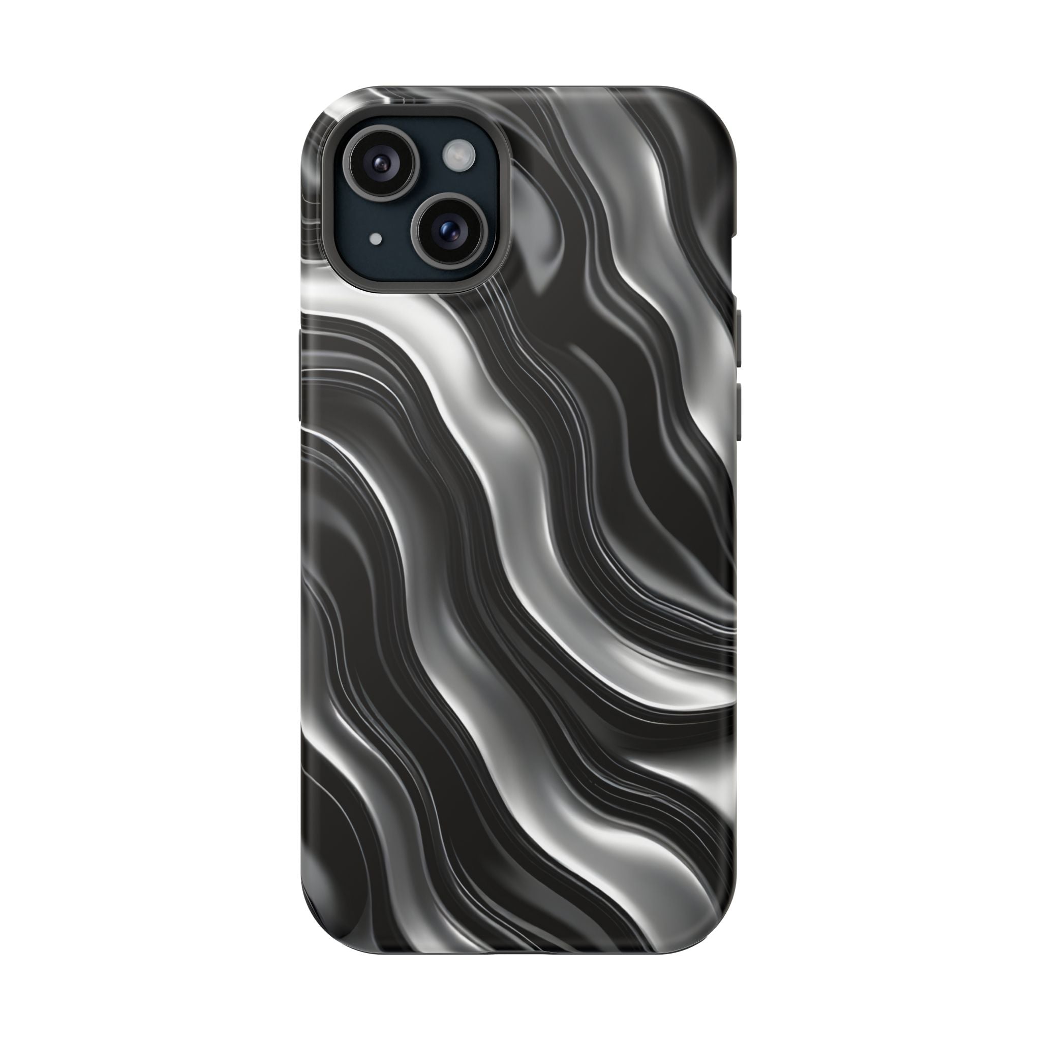 Wavy Illusion Marble Phone Case for iPhone 13-17
