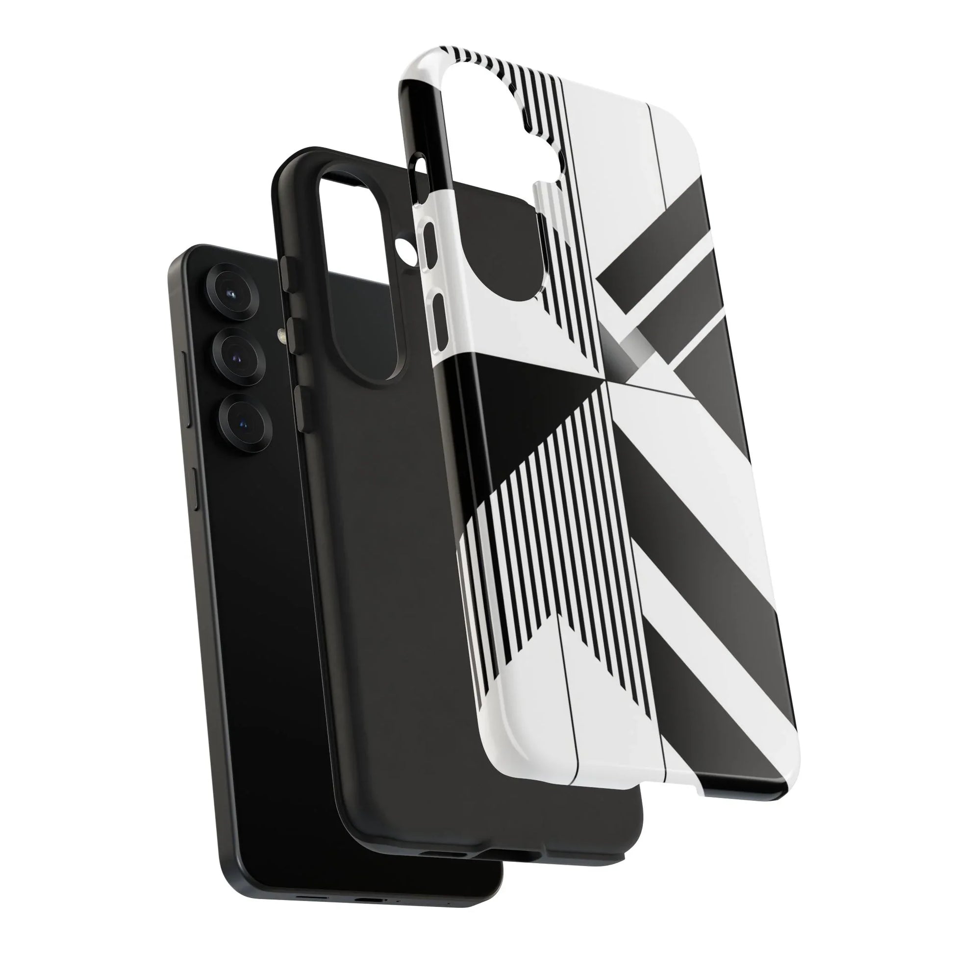 Monochrome Tough Phone Case for iPhone 11-16 and Galaxy S20–S25 - KARARMDESIGN