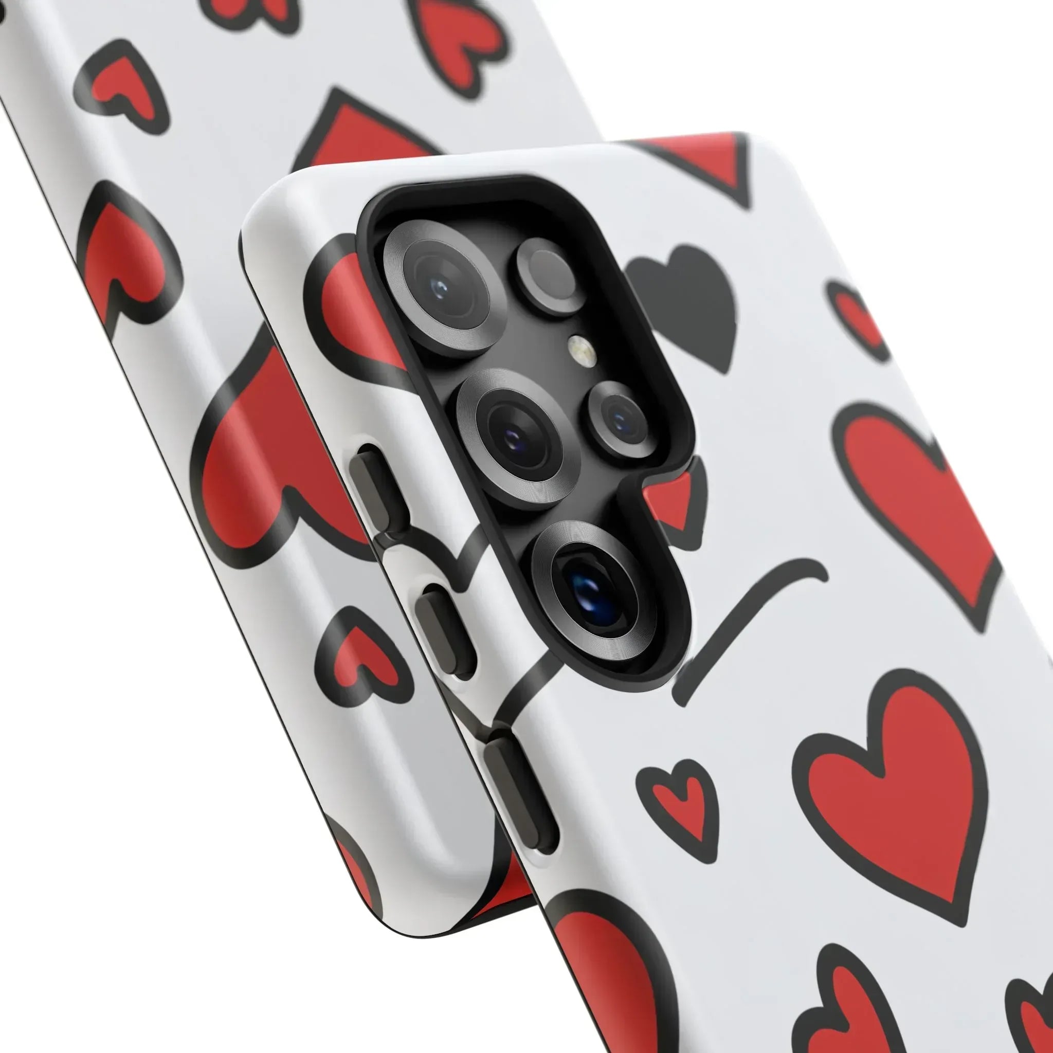Scattered Hearts Phone Case for iPhone 11-17 and Galaxy S10-S25 - KARARMDESIGN