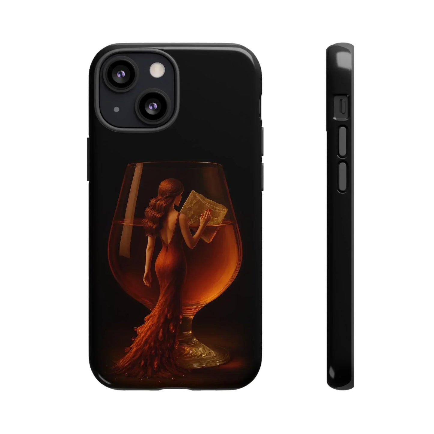 Elegant Midnight Lady Phone Case for iPhone 8-16 and Google Pixel up to 9 Models - KarArmDesign