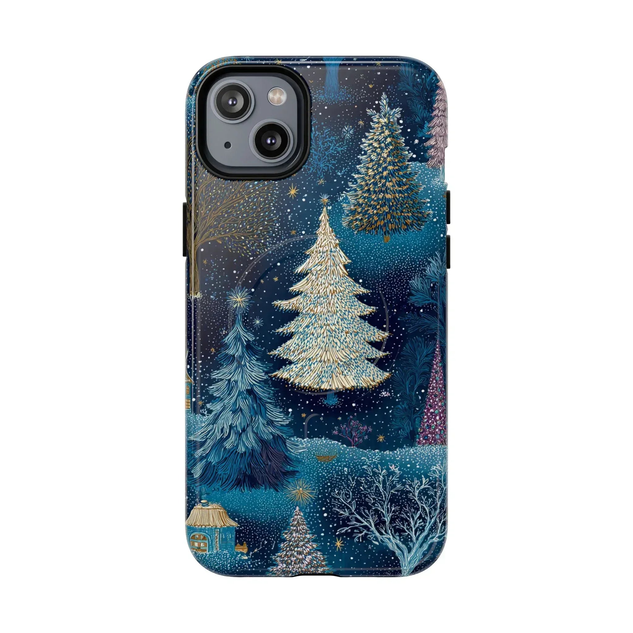 Midnight Sparkle Forest Phone Case for iPhone 13-17 - KARARMDESIGN