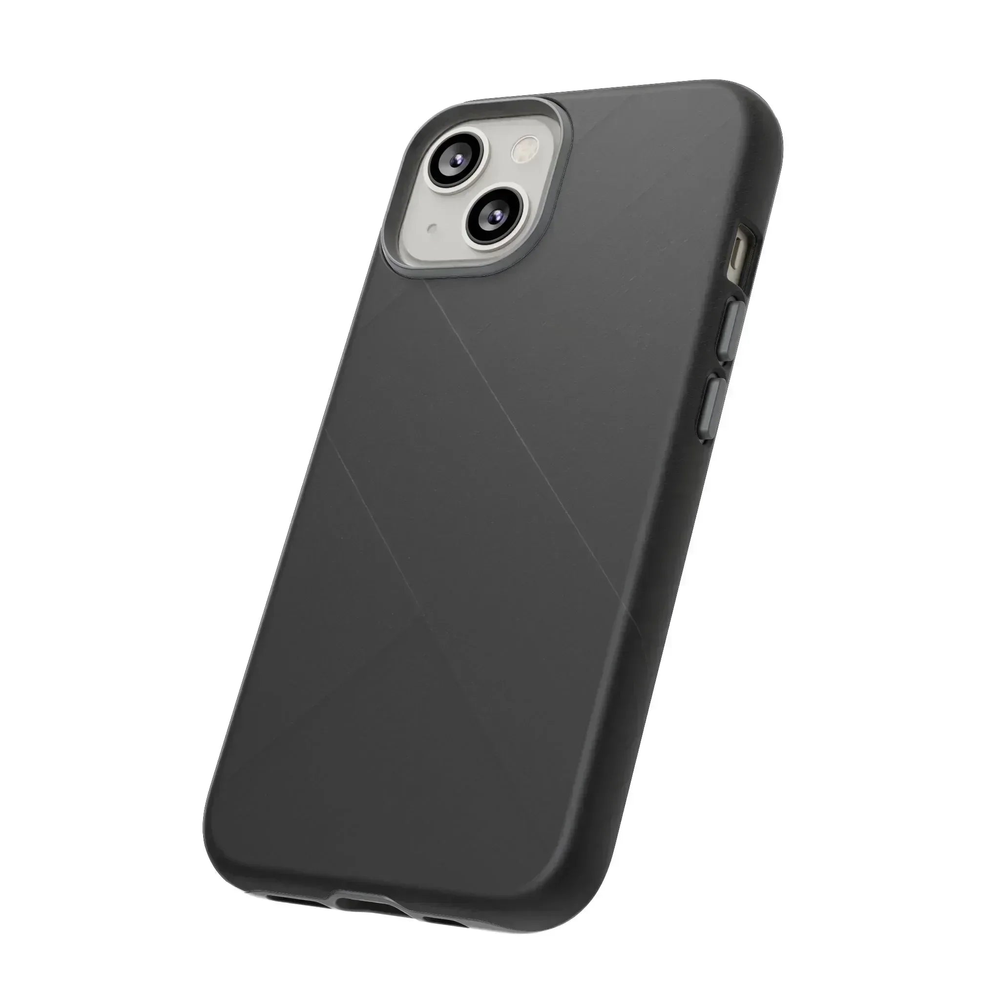 Matte Black Diagonal Line Phone Case for iPhone 8-16 and Galaxy S10-S25 - KARARMDESIGN