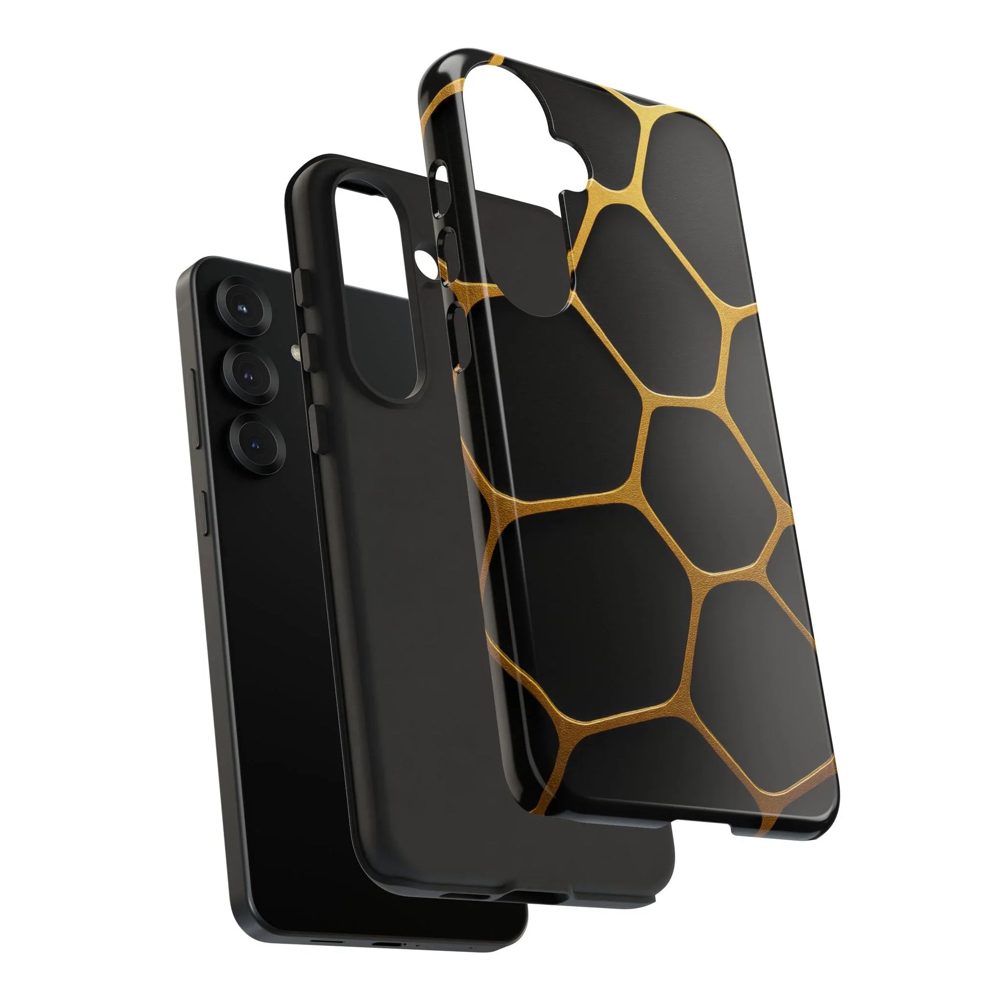 Golden Cellscape Phone Case for iPhone 8-17 and Galaxy S20-S25 - KARARMDESIGN