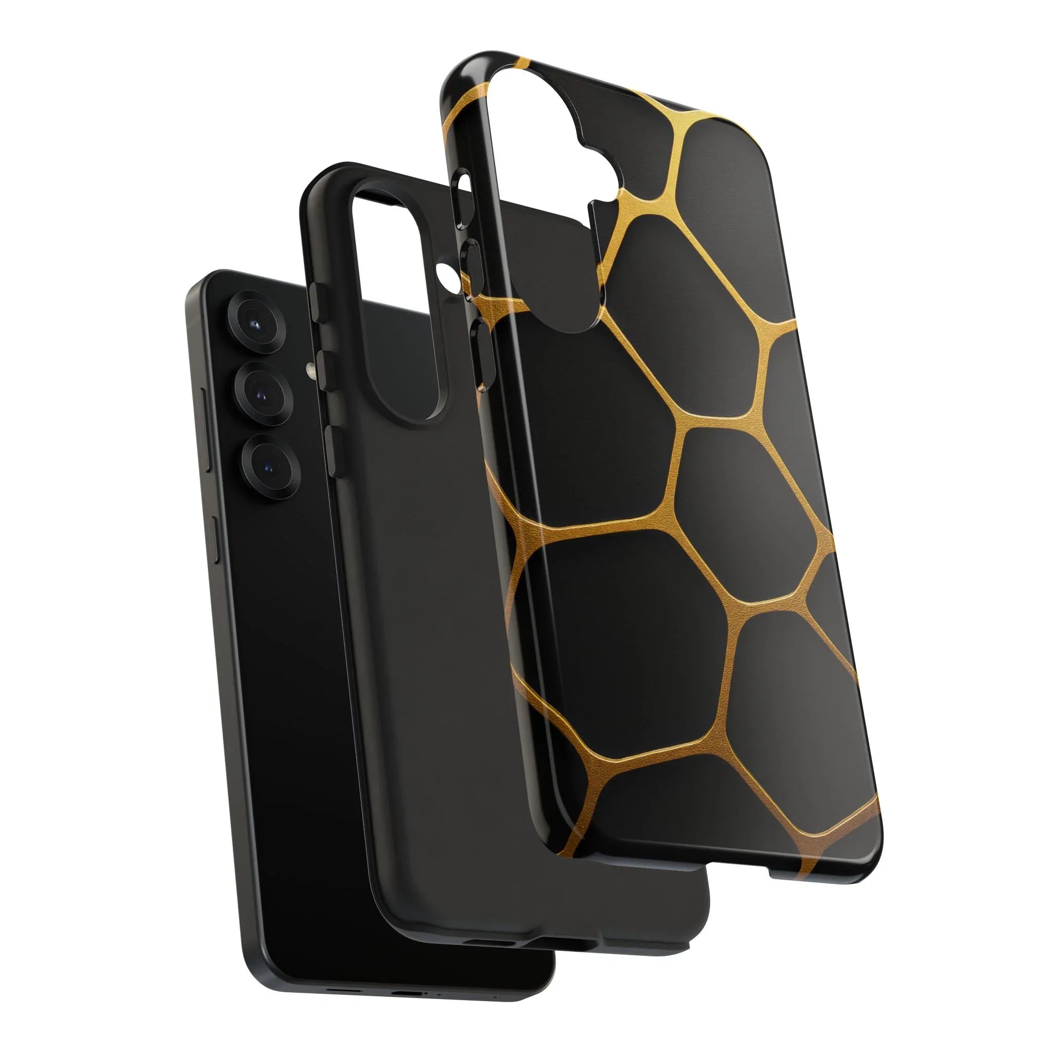 Golden Cellscape Phone Case for iPhone 8-17 and Galaxy S20-S25 - KARARMDESIGN