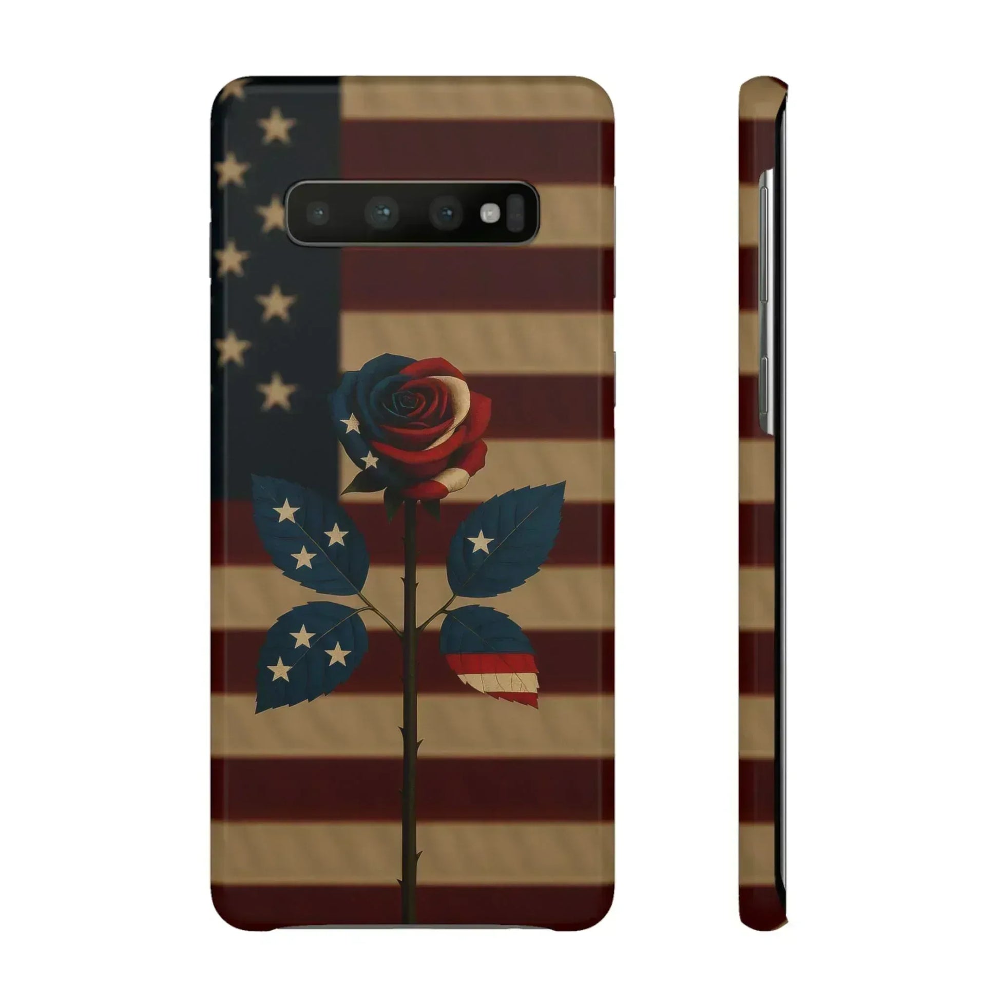 American Rose Flag Phone Case for iPhone 8-16 and Galaxy S10-S24 - KARARMDESIGN